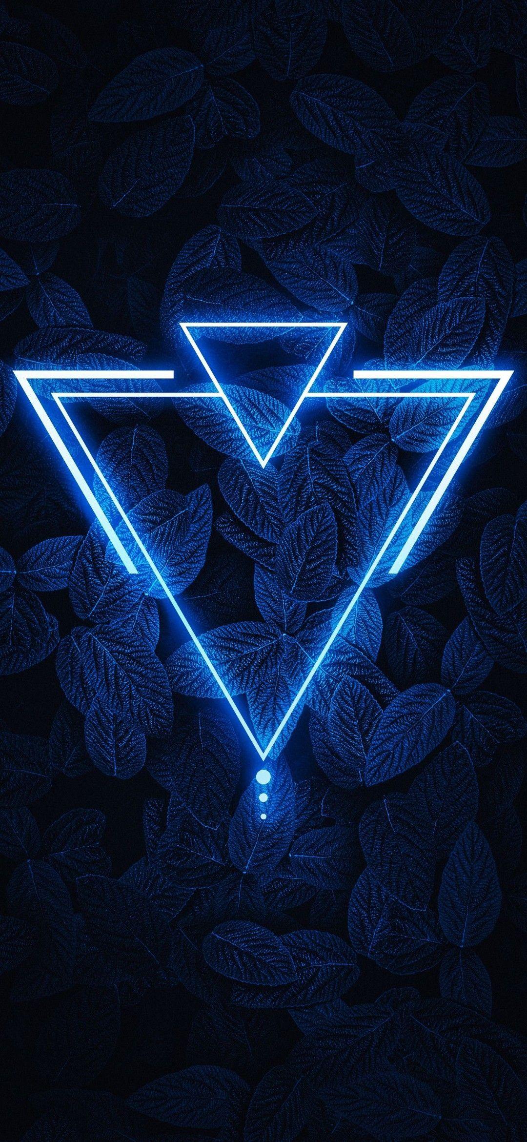1080x2340 Neon Triangle AMOLED Wallpaper 10802340. Neon wallpaper, Abstract iphone wallpaper, Phone wallpaper design