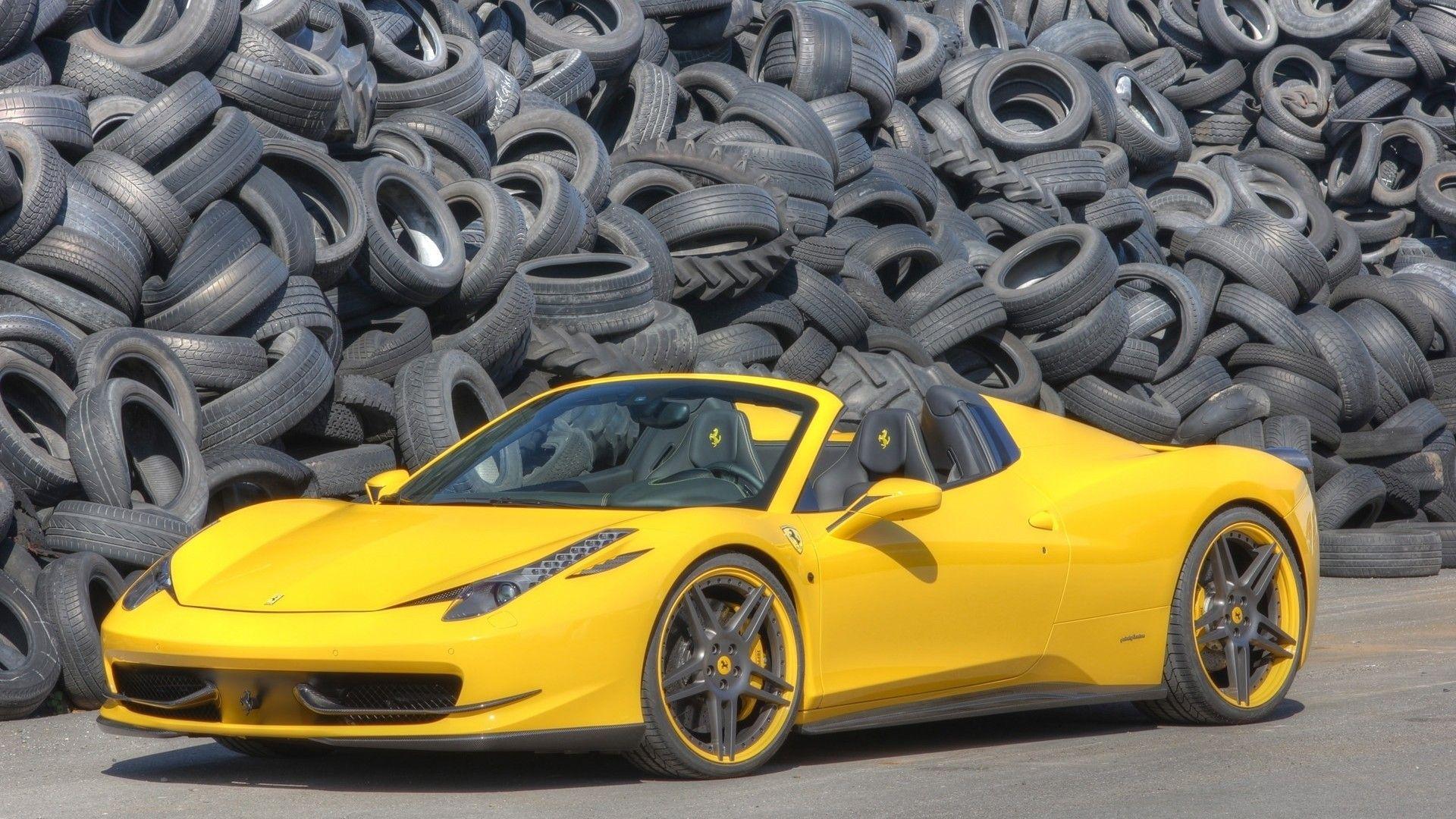 1920x1080 Novitec rosso tuned yellow ferrari 458 spider wallpaper
