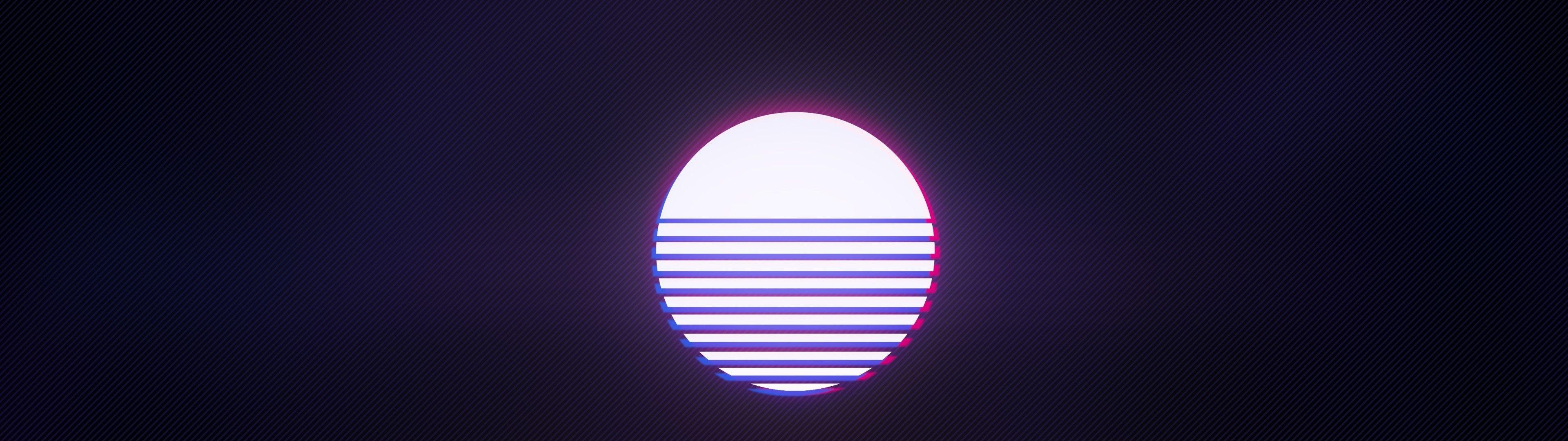 3840x1080 Download 3840x1080 Sun, Retro Wave, Synthwave, Music Wallpaper
