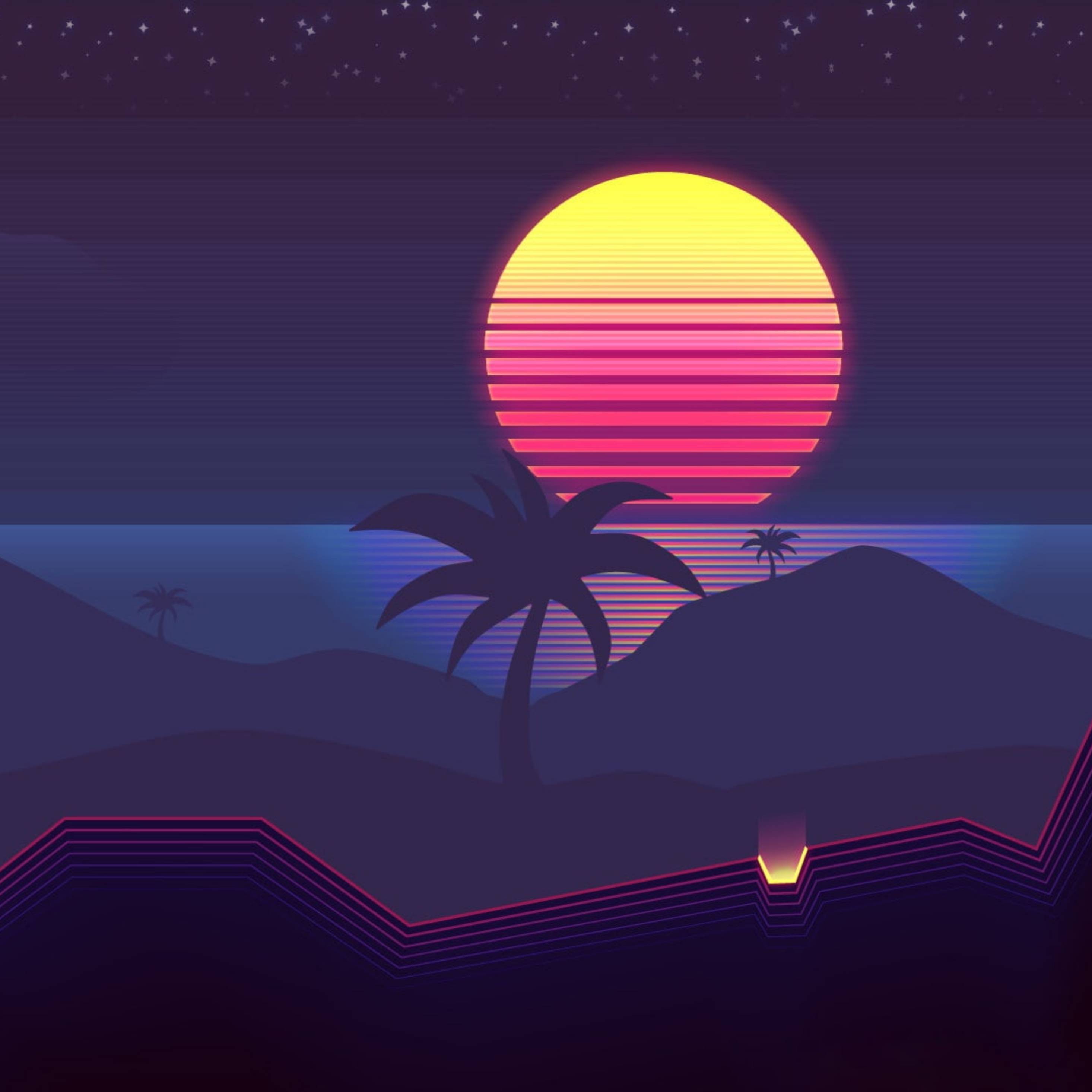 2932x2932 Synthwave 4k iPad Pro Retina Display Wallpaper, HD Artist 4K Wallpaper, Image, Photo and Background