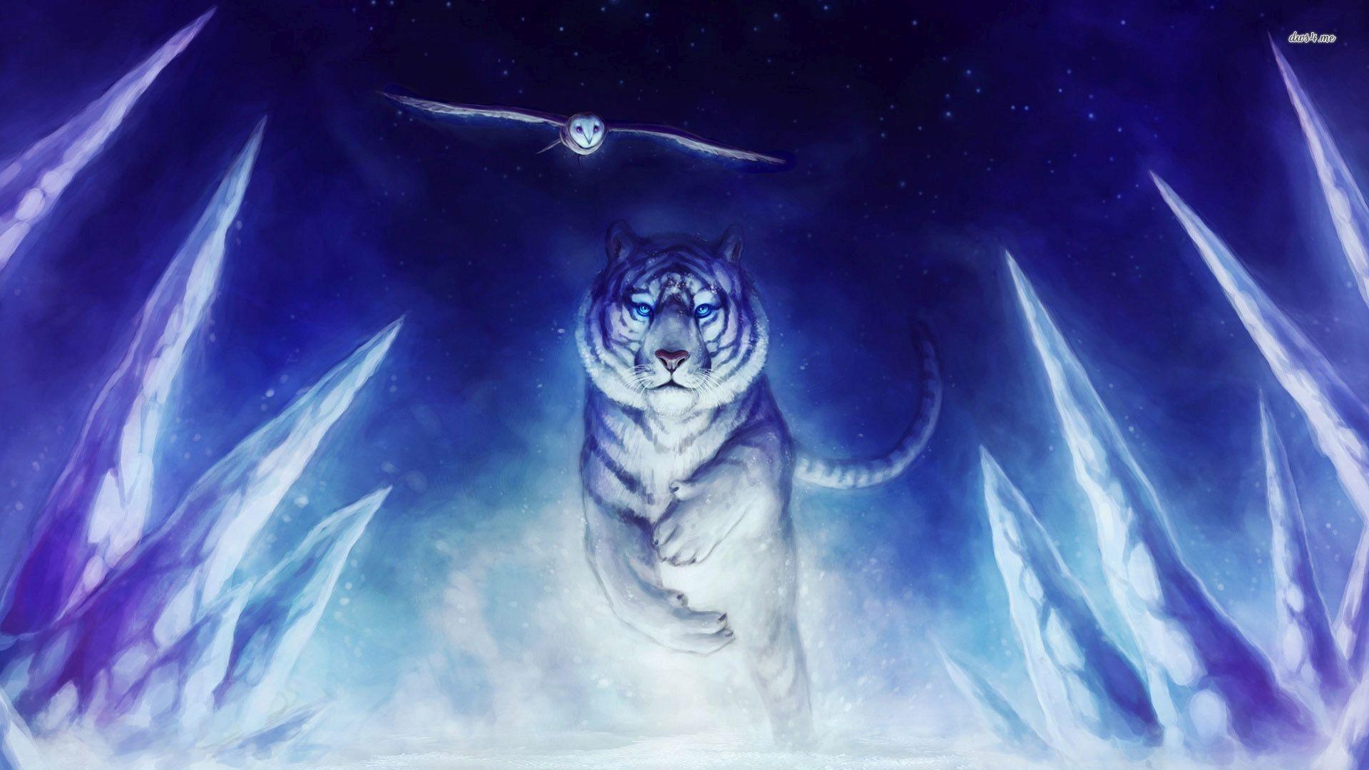 1920x1080 Neon Tiger Wallpaper