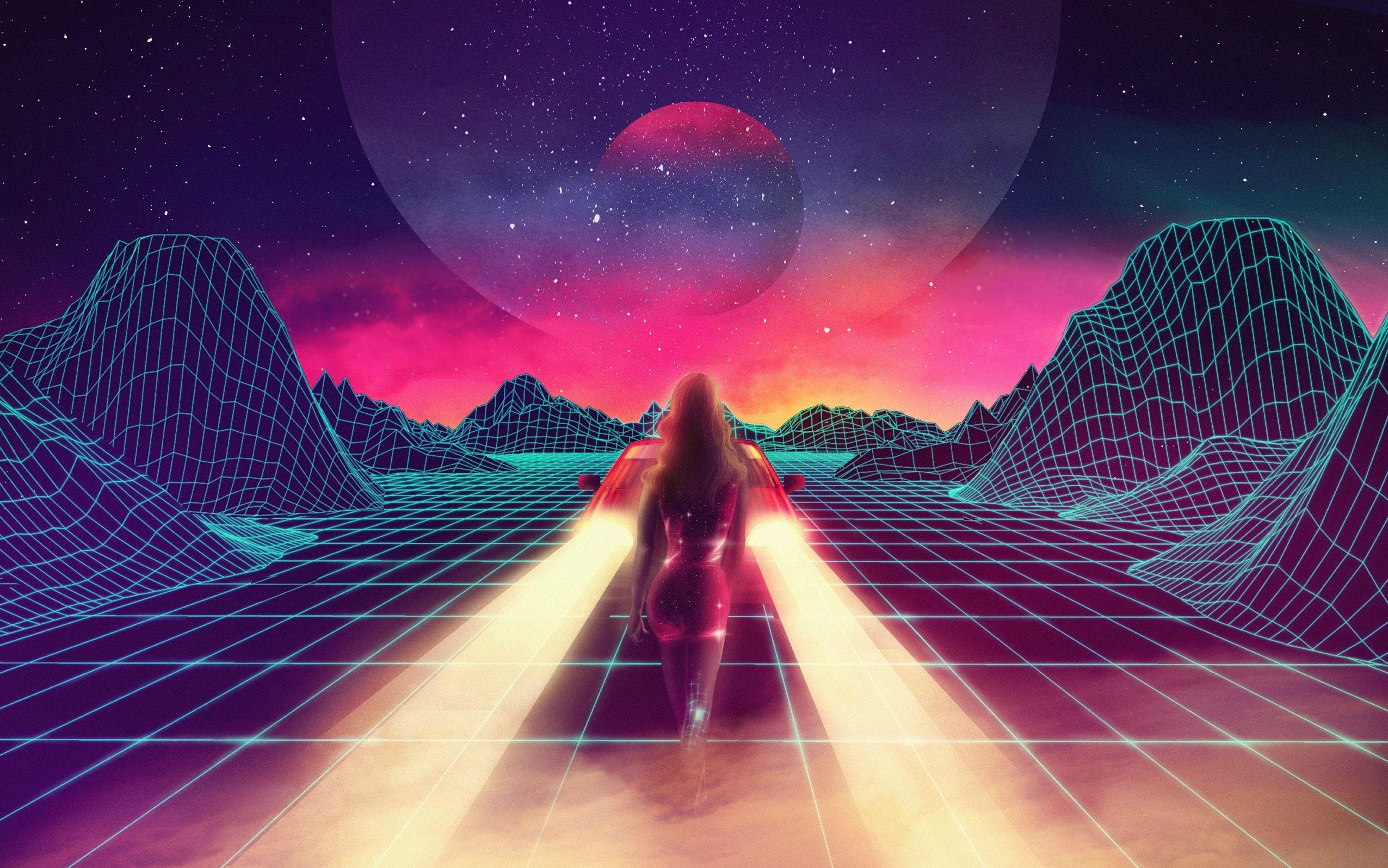 2551x1596 #concept art, #neon, #illustration, #synthwave, #typography, #New Retro Wave, s, #digital art, wallpaper