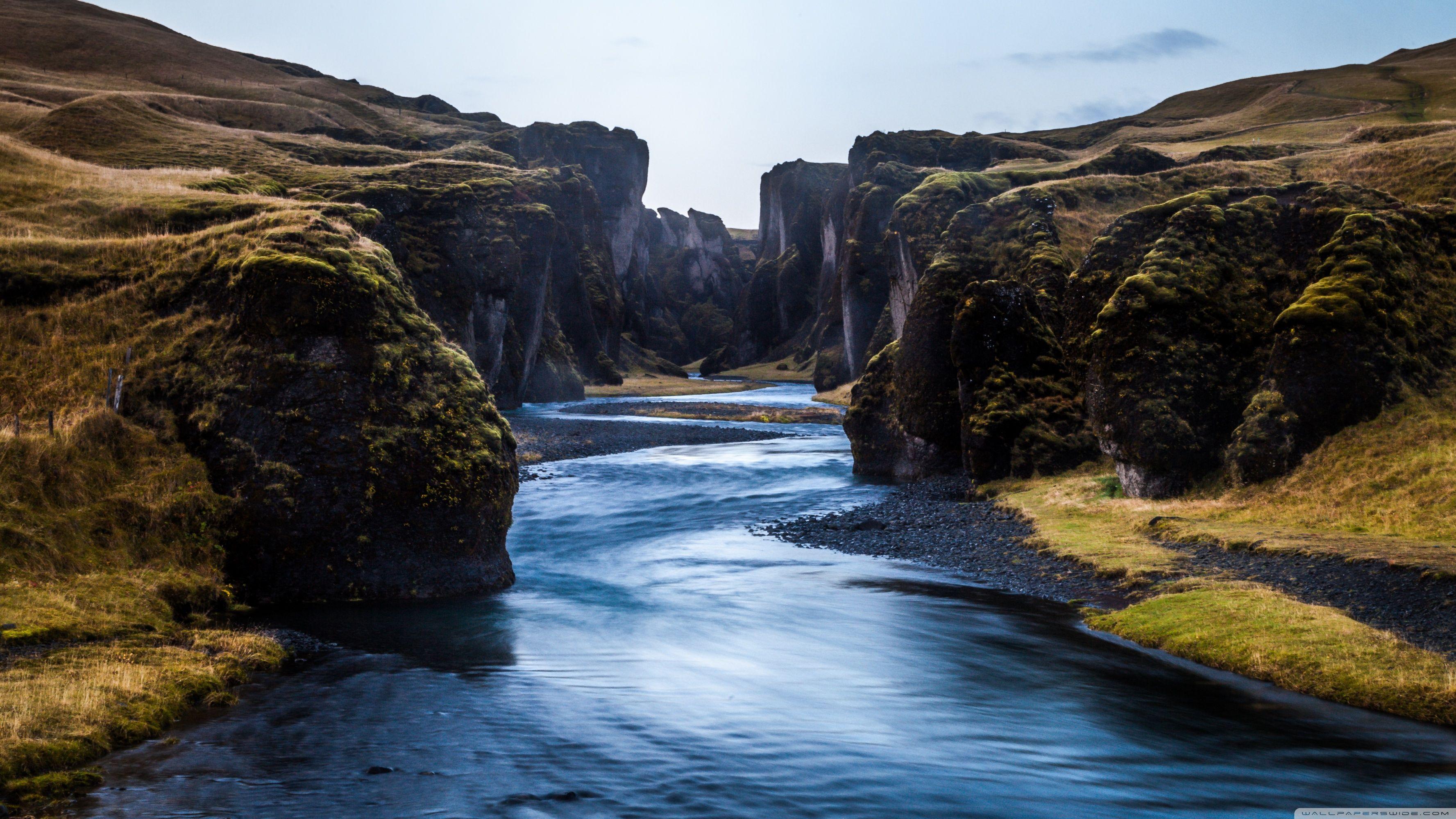 3554x1999 Fjadrargljufur Canyon, Fjadra River, Iceland Ultra HD Desktop Background Wallpaper for 4K UHD TV : Widescreen & UltraWide Desktop & Laptop : Multi Display, Dual Monitor : Tablet