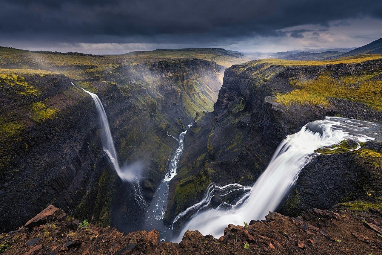 1280x853 Iceland Scenery Wallpaper Desktop For Free Wallpaper Canyon Waterfall