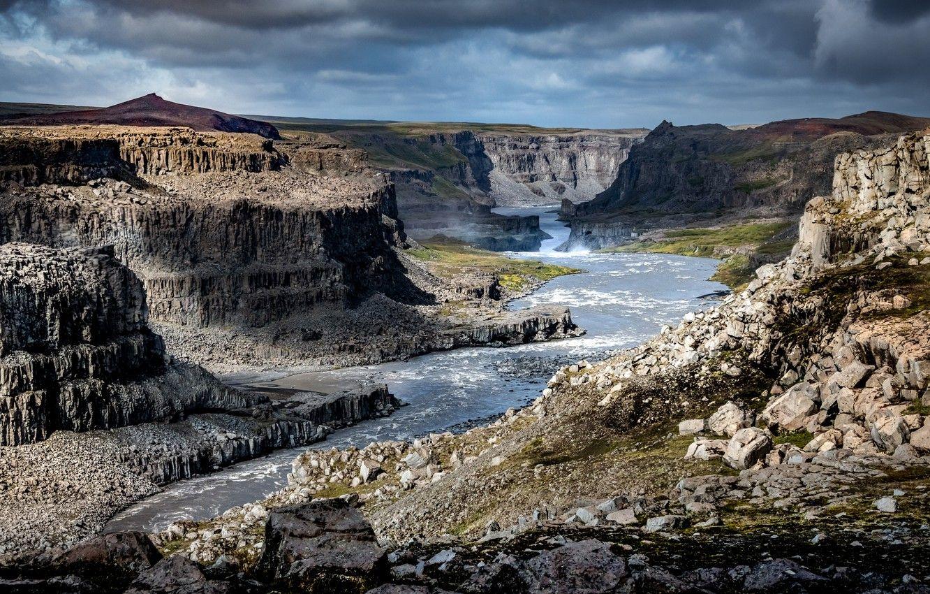 1332x850 Wallpaper river, canyon, Iceland, Jökulsárgljúfur canyon image for desktop, section пейзажи