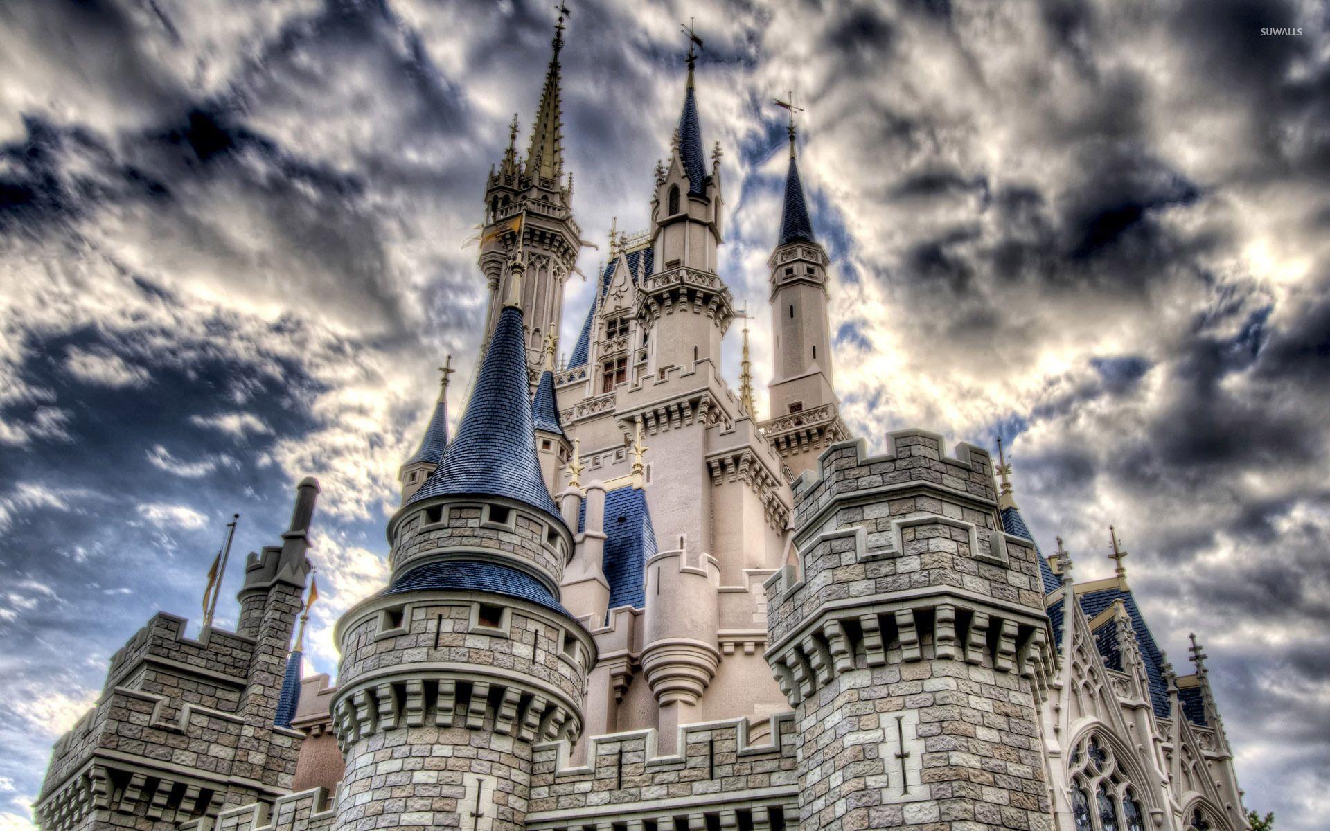 1920x1200 Disney Castle Winter Wallpaper