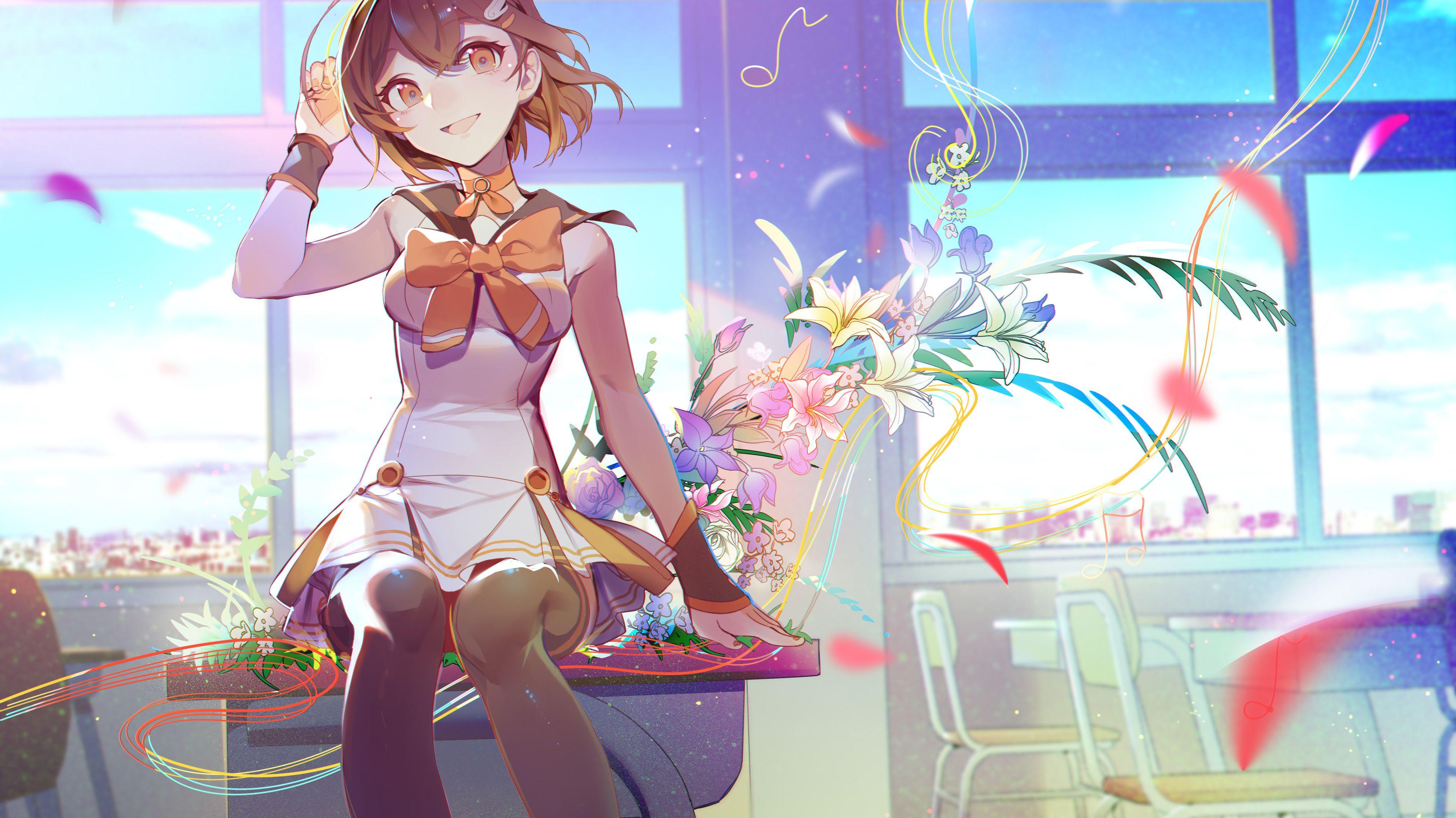 3840x2160 Wallpaper 4k 4k Anime Girl In School Uniform 4k Wallpaper, Anime Girl Wallpaper, Anime Wallpaper, Artist Wallpaper, Artwork Wallpaper, Digital Art Wallpaper, Hd Wallpaper