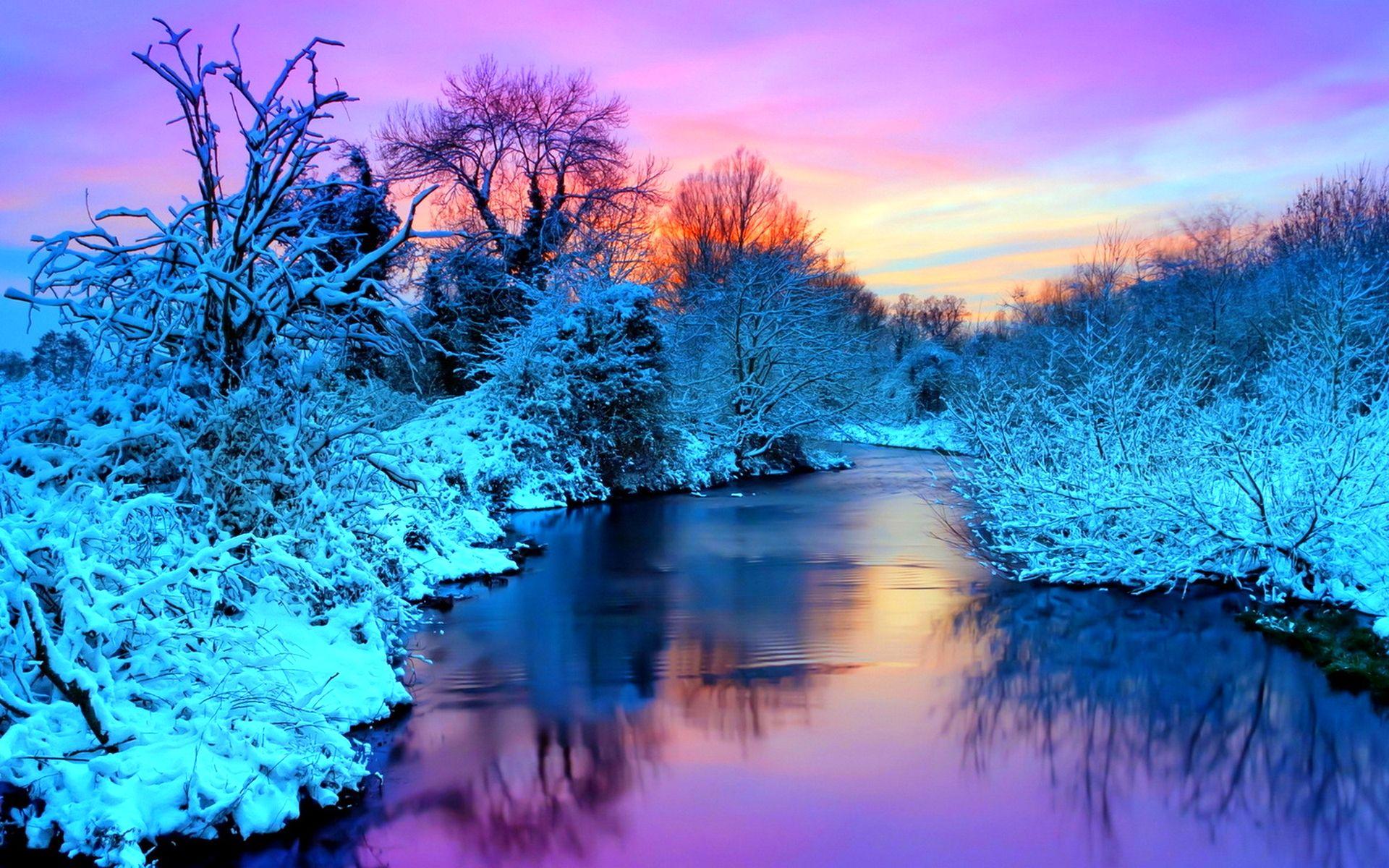 1920x1200 Winter Lake Wallpaper