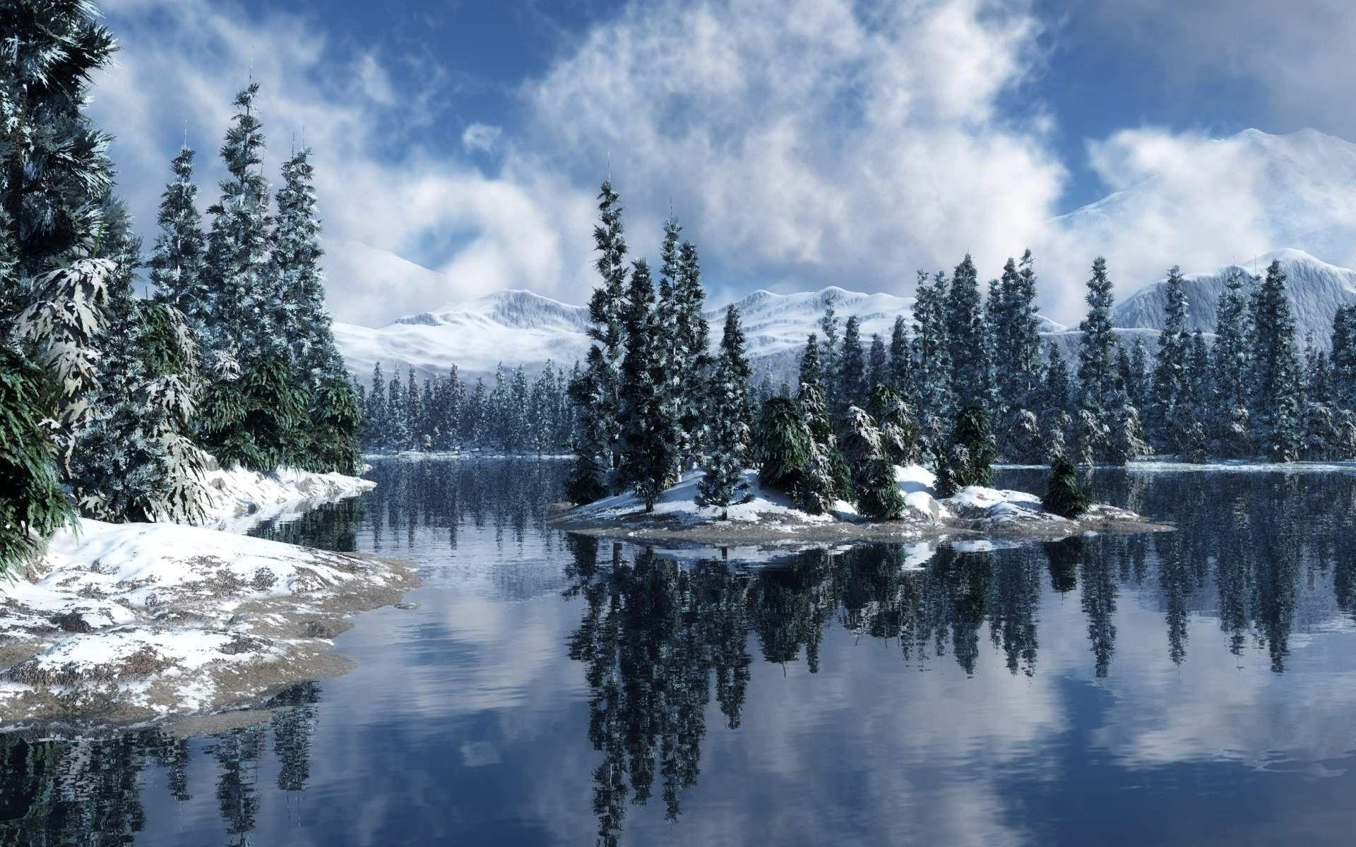 1920x1200 Windows 10 Winter Background HD Wallpaper