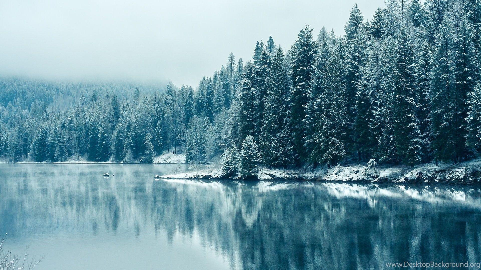 1920x1080 Winter Lake HD Wallpaper Desktop Background