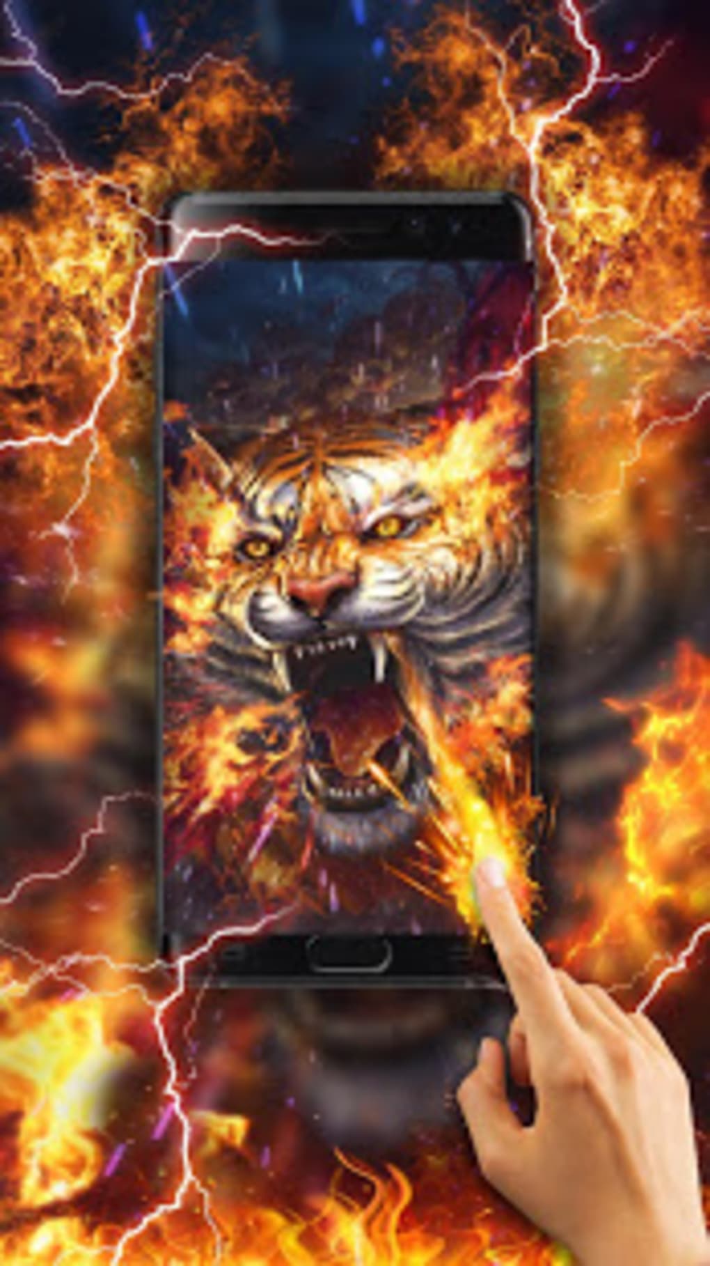 1020x1817 Flame Tiger Live Wallpaper APK for Android