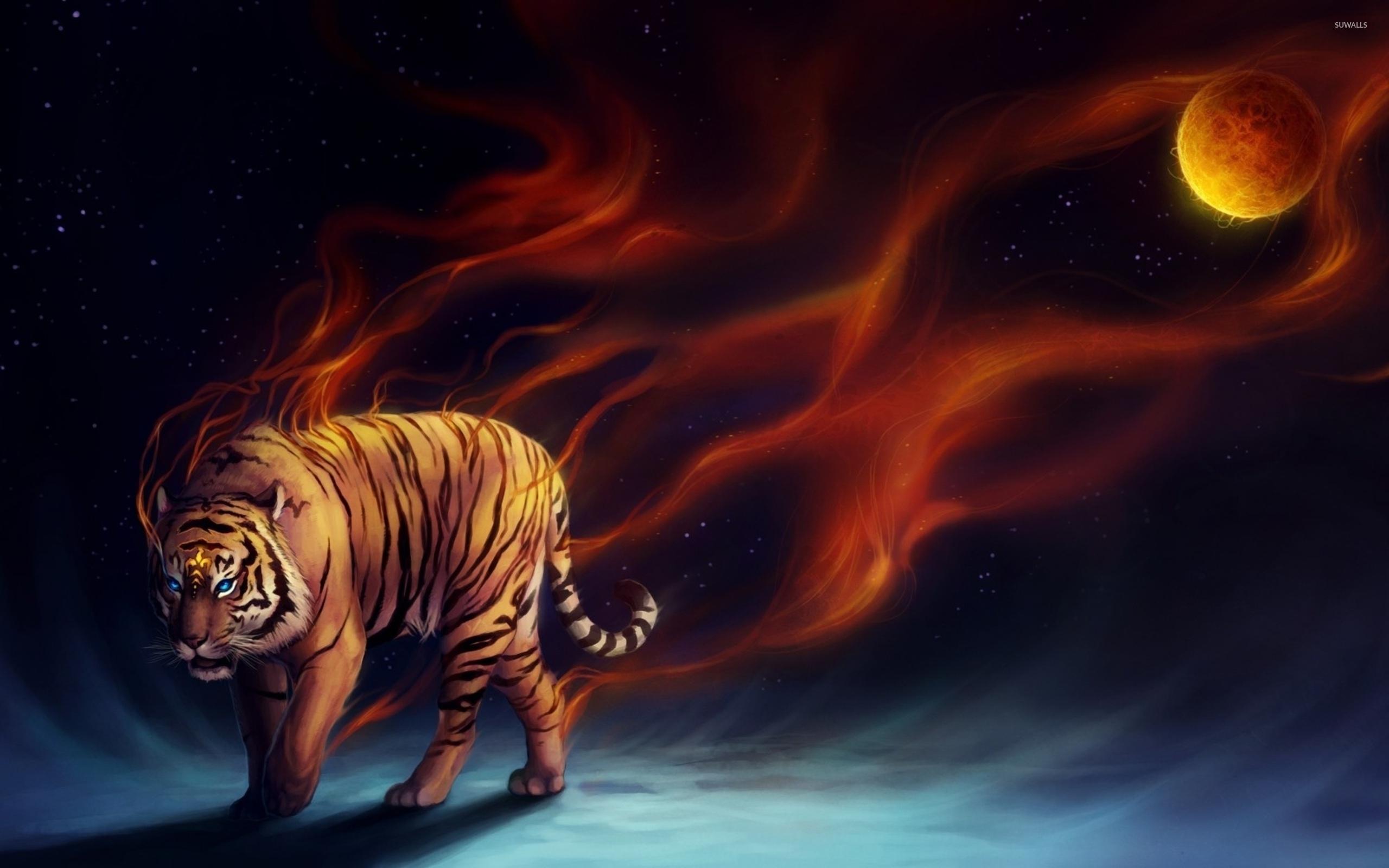 2560x1600 Flaming Tiger .