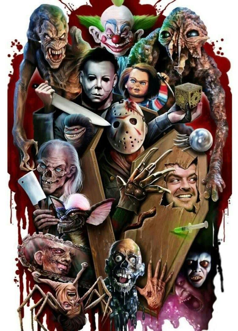 776x1080 Horror Villains Wallpaper