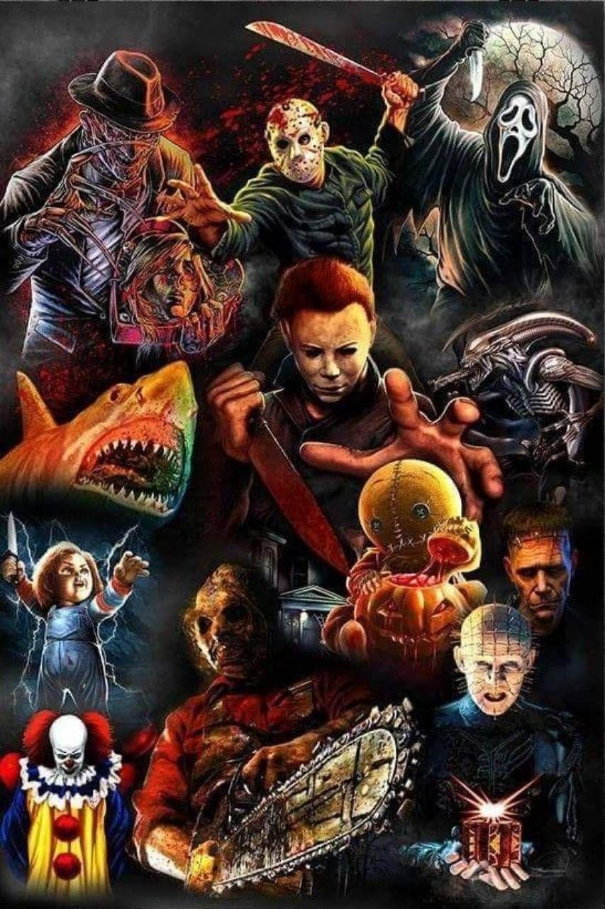 853x1280 Download Clasicos de terror wallpaper by MoroChucky now. Browse millions of popular. Horror movie art, Horror characters, Horror movie icons