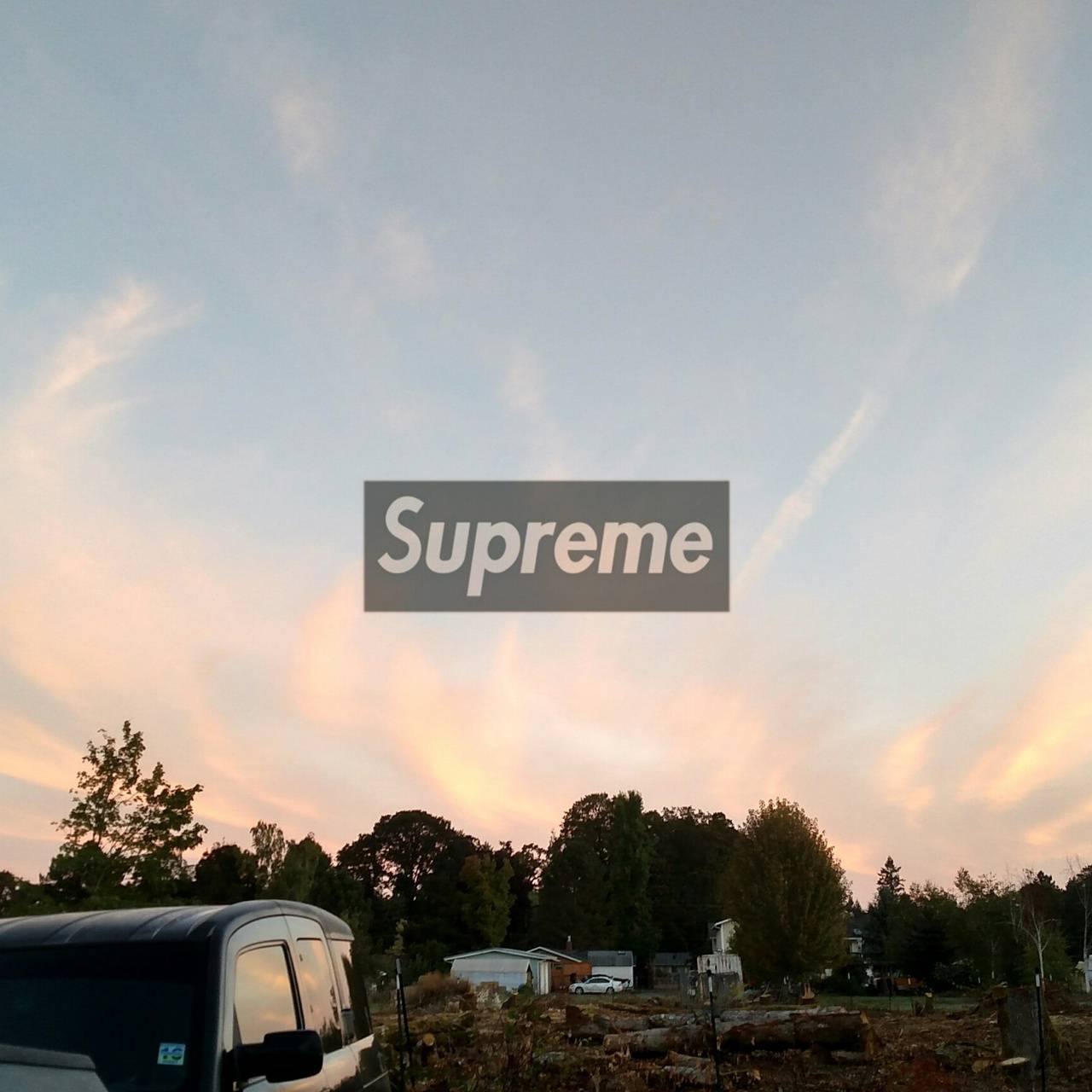 1280x1280 Supreme in da clouds wallpaper