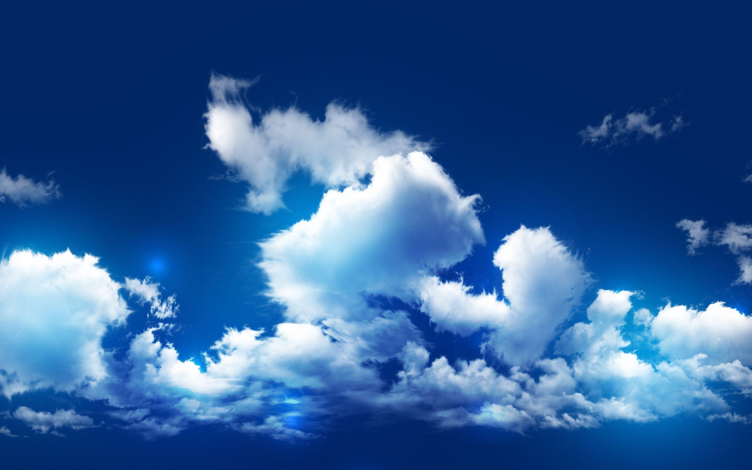 Sky Blue Aesthetic  anime sky blue cloud Wallpaper Download  MobCup