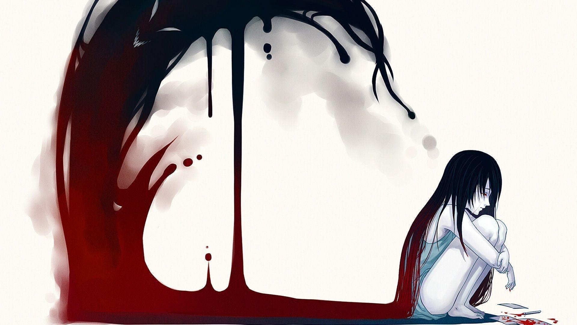 1920x1080 anime, Anime Girls, Blood Wallpaper HD / Desktop and Mobile Background