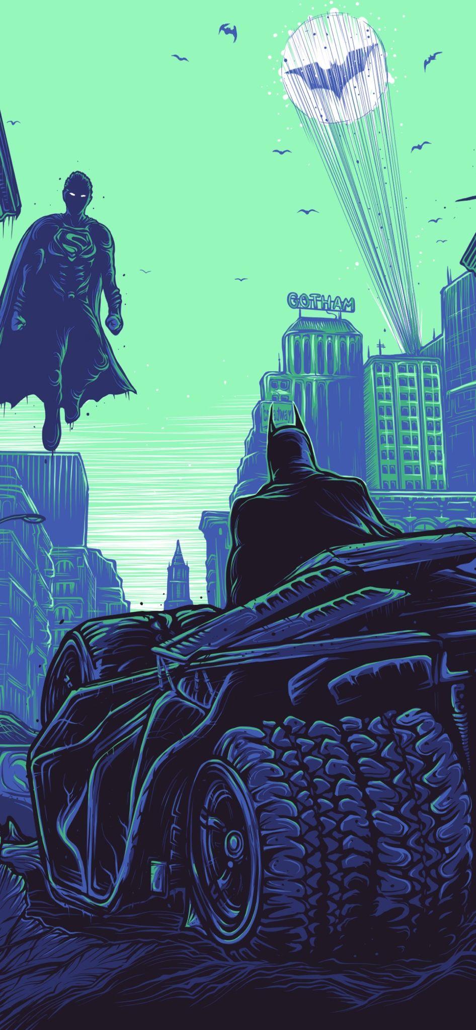 946x2048 iPhone Batman Wallpaper Cartoon