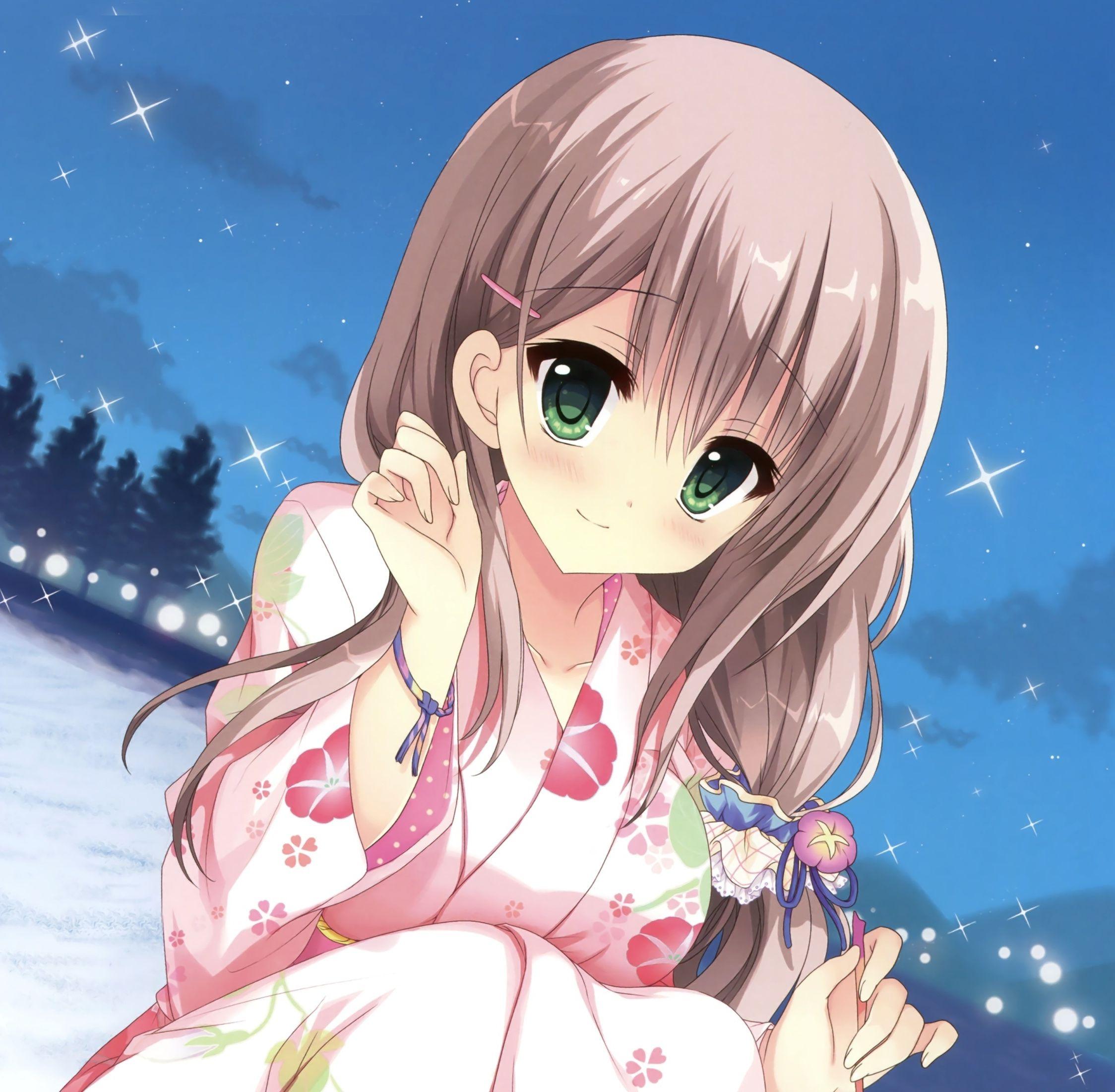 2248x2200 Cute Anime Girl, Outdoor, Green Eyes, Wallpaper Hair Cute Anime Girls Green Eyes