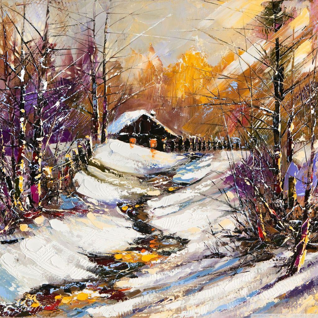 1024x1024 Oil Painting Ultra HD Desktop Background Wallpaper for 4K UHD TV : Tablet