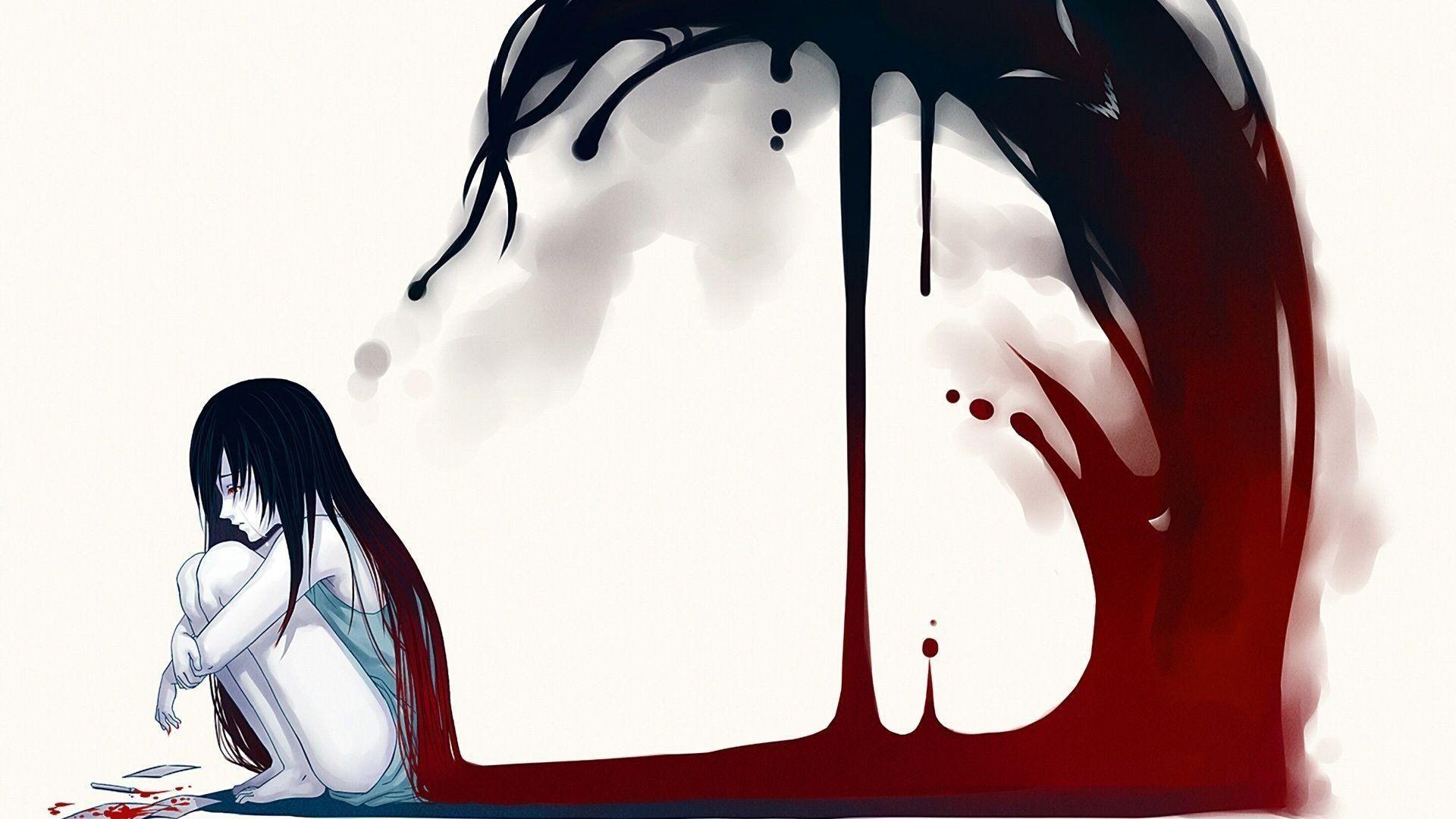 1920x1080 anime, Anime girls, Blood Wallpaper HD / Desktop and Mobile Background
