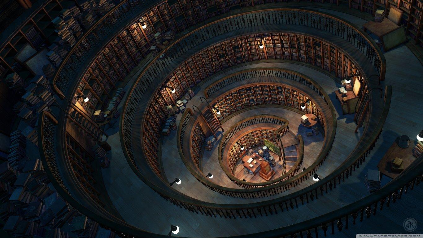 1366x768 Library wallpaper 1366x768 (laptop) desktop background