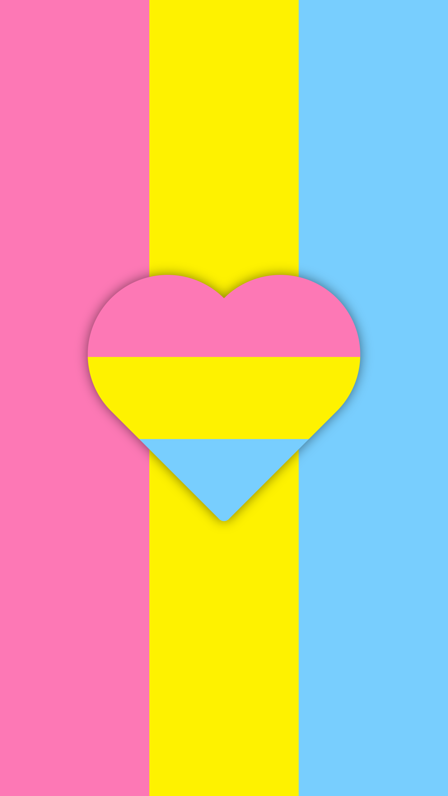 1440x2560 Pansexual Flag Wallpaper
