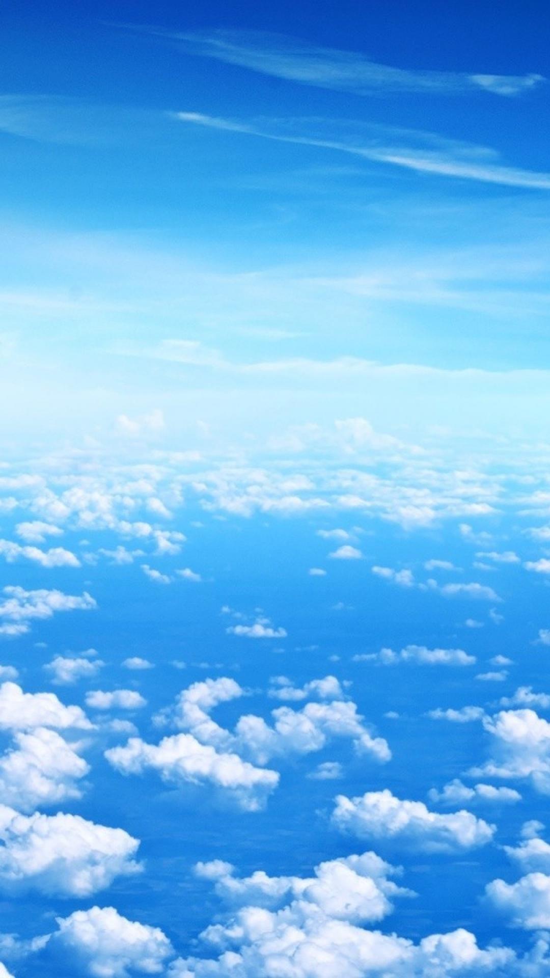 1080x1920 Blue sky clouds wallpaper