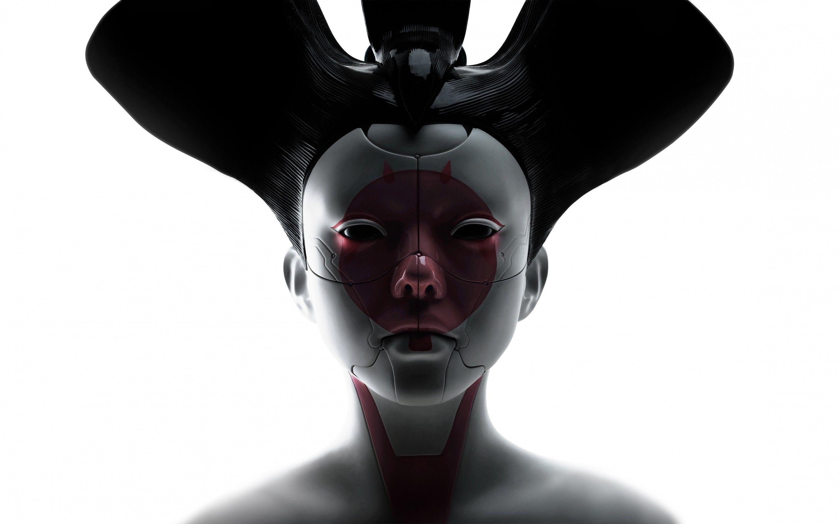 2880x1800 Download 2880x1800 Ghost In The Shell, Creepy Woman, Artwork Wallpaper for MacBook Pro 15 inch