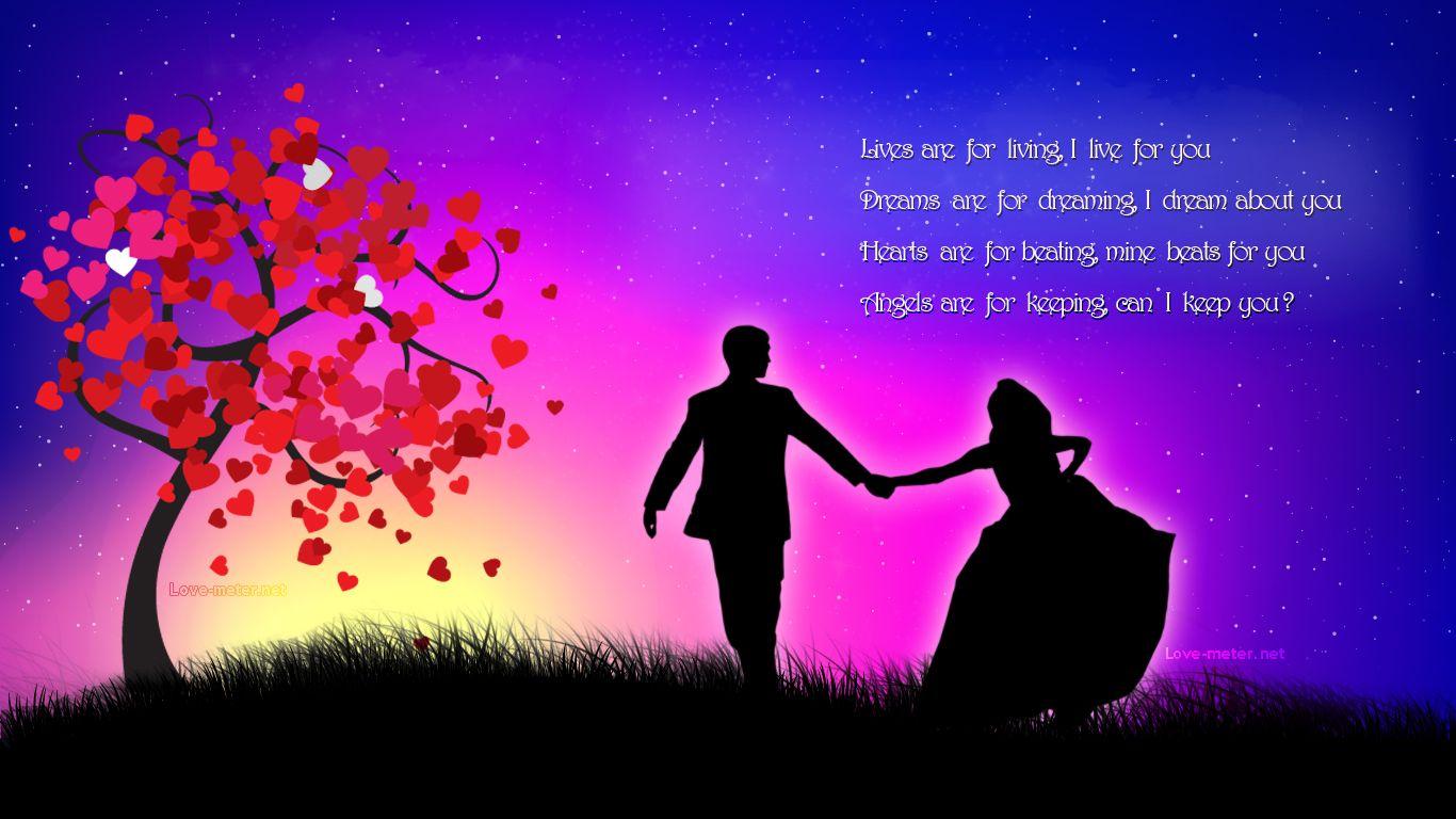 1366x768 Romantic Love Wallpaper -DesignBump