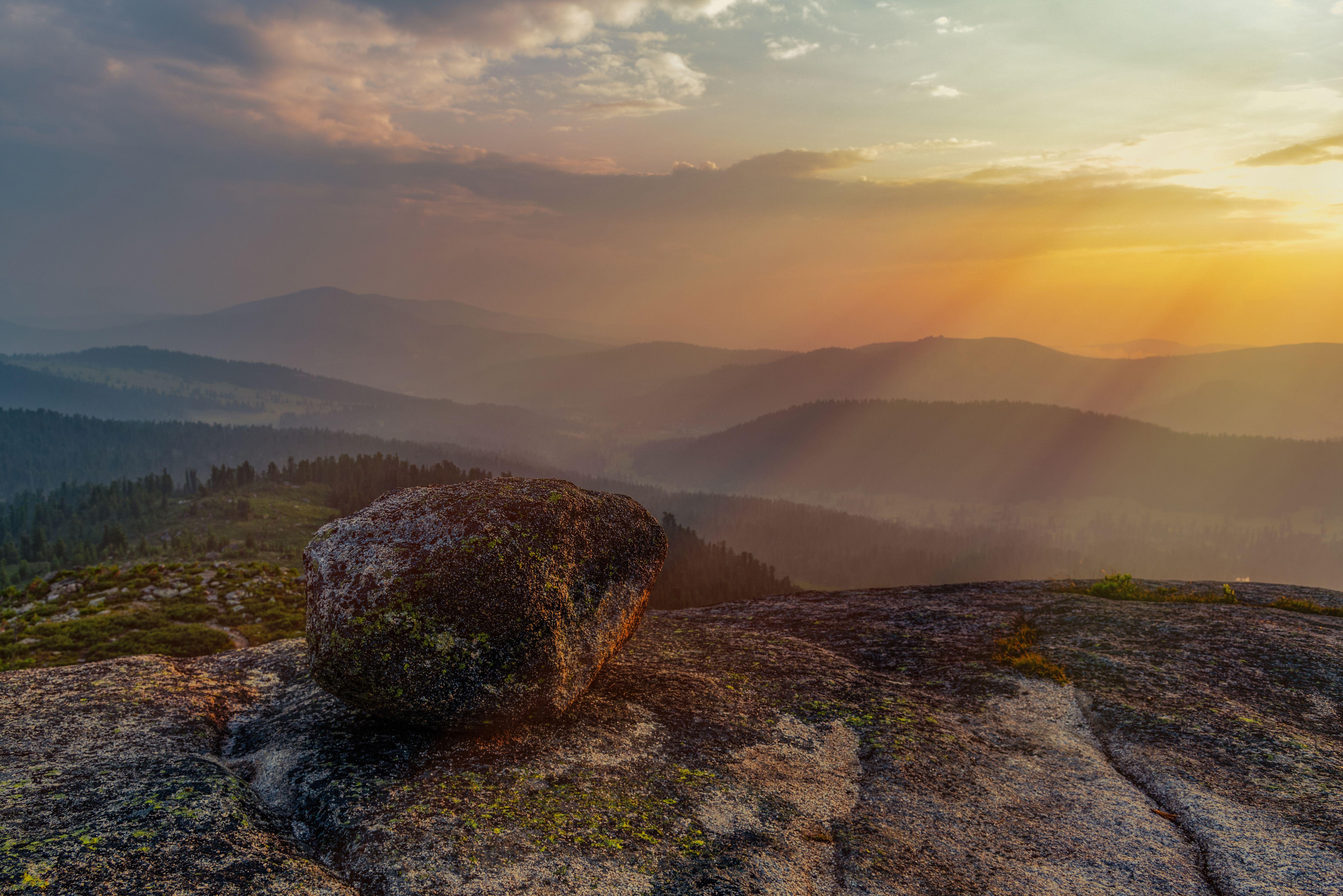 5668x3784 Rock Landscape Mountain Sunset Sky 5k Laptop HD HD 4k Wallpaper, Image, Background, Photo and Picture