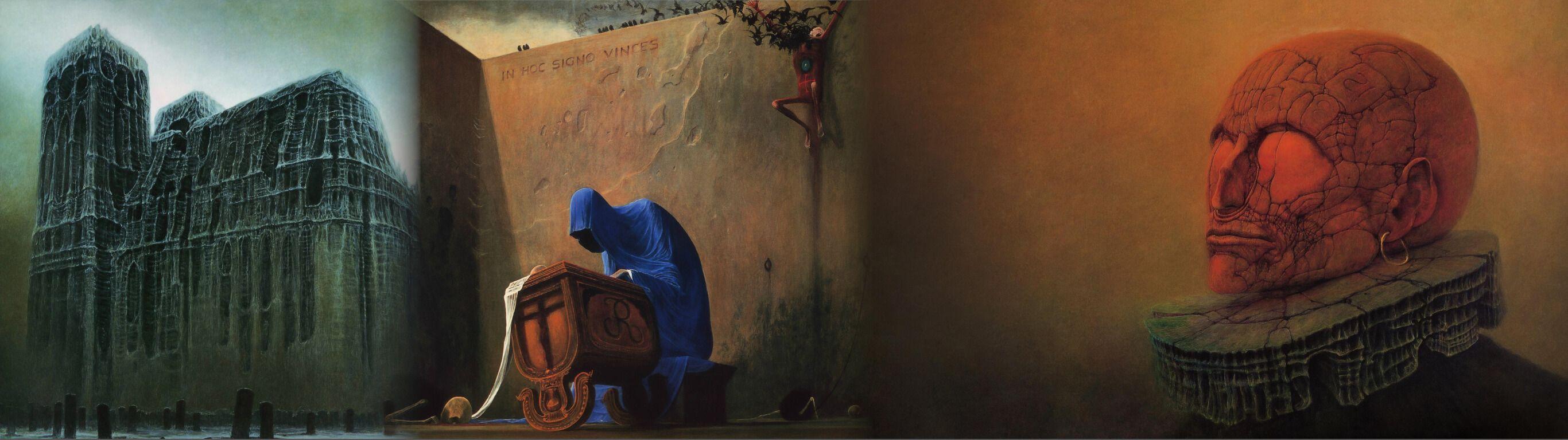 2732x768 Zdzisław Beksiński paintingsx768. Painting, HD wallpaper, Wallpaper