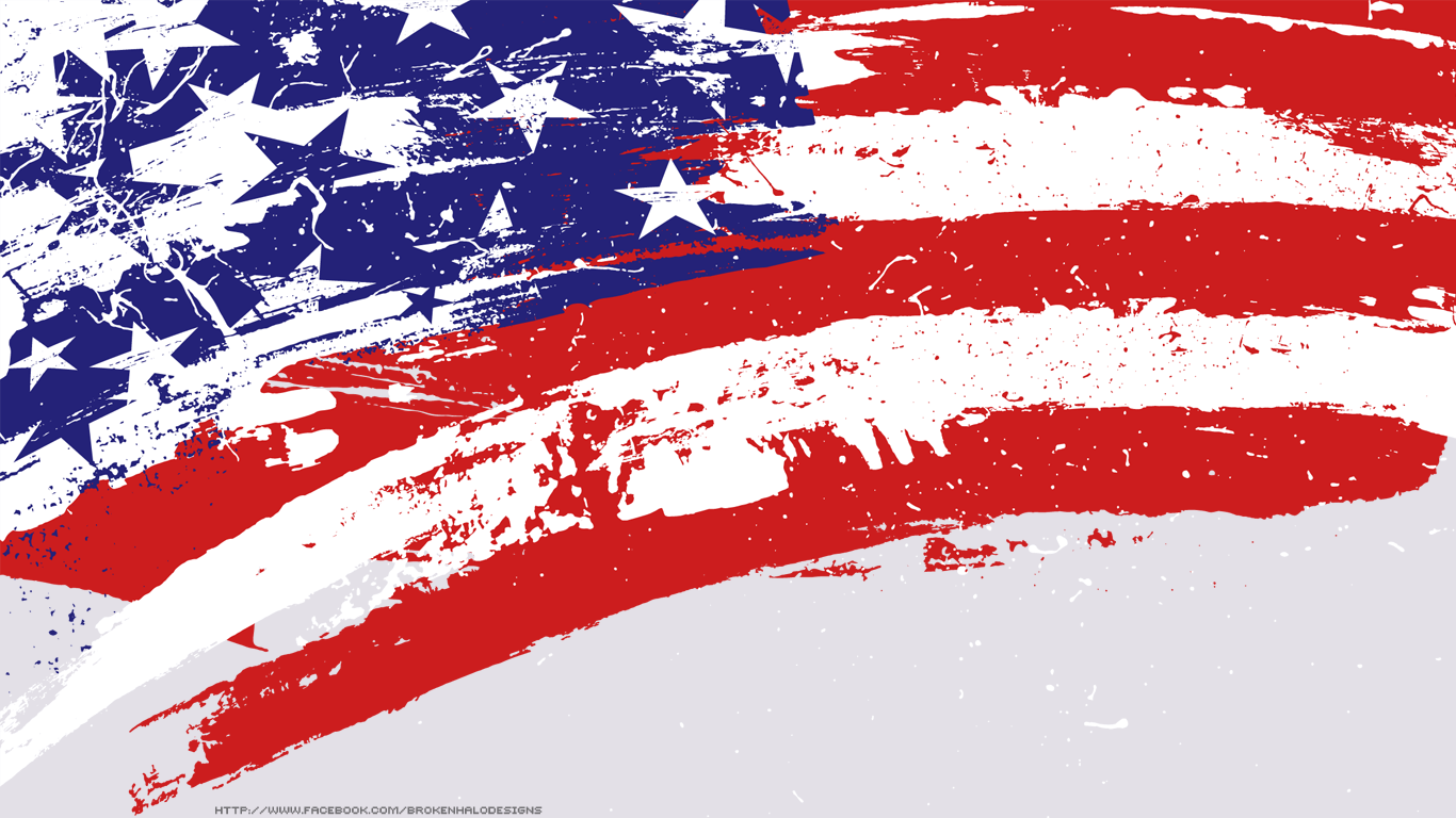 1366x768 America HD Wallpaper Flag Abstract