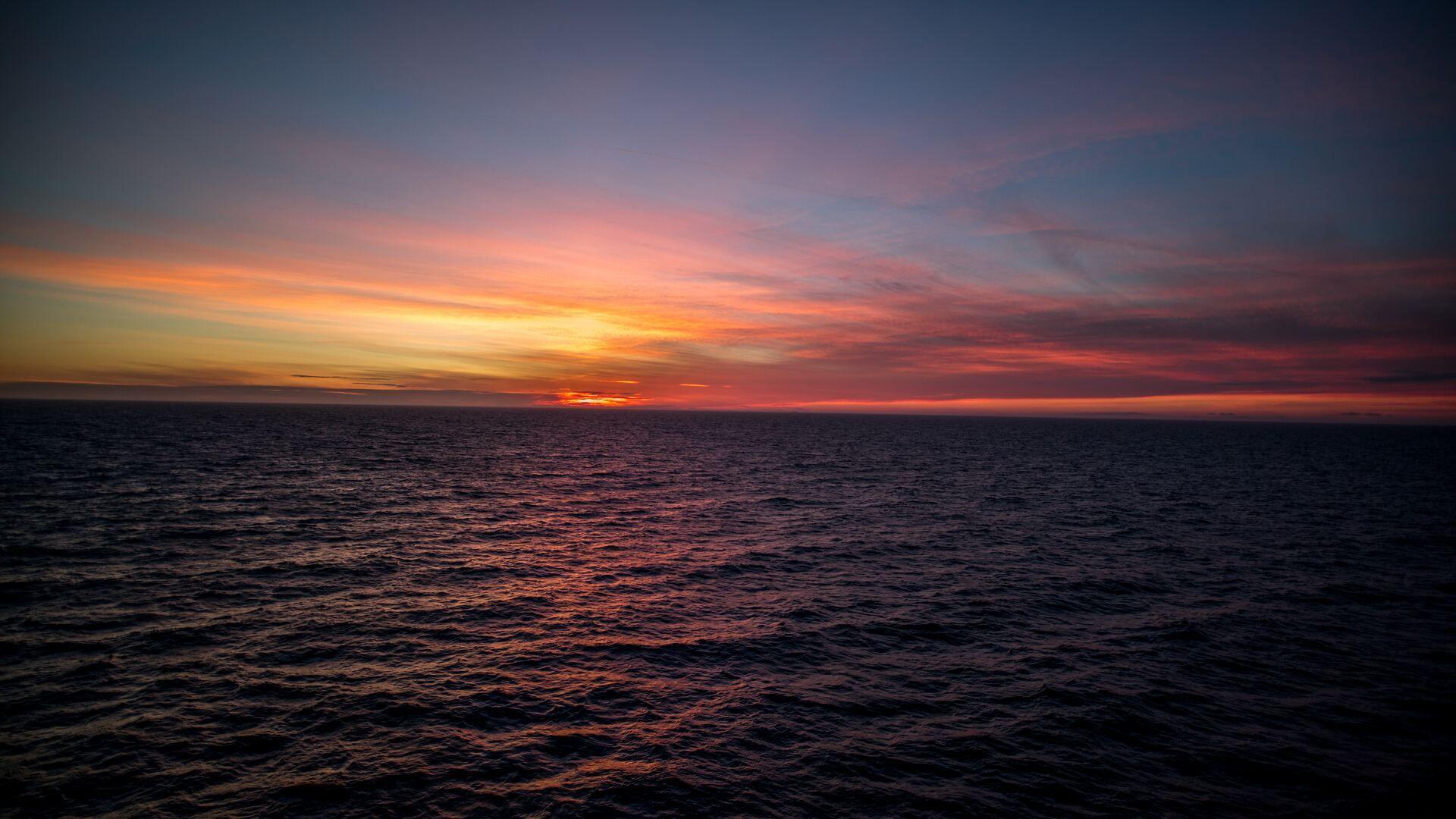 1920x1080 Silent Ocean Sunset 5k Laptop Full HD 1080P HD 4k Wallpaper, Image, Background, Photo and Picture