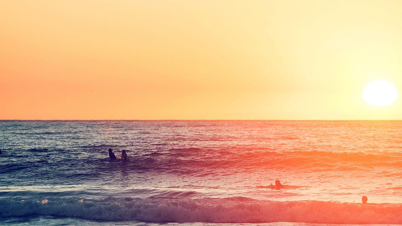 1366x768 wallpaper for desktop, laptop. sea california beach sunset nature art ocean blue red