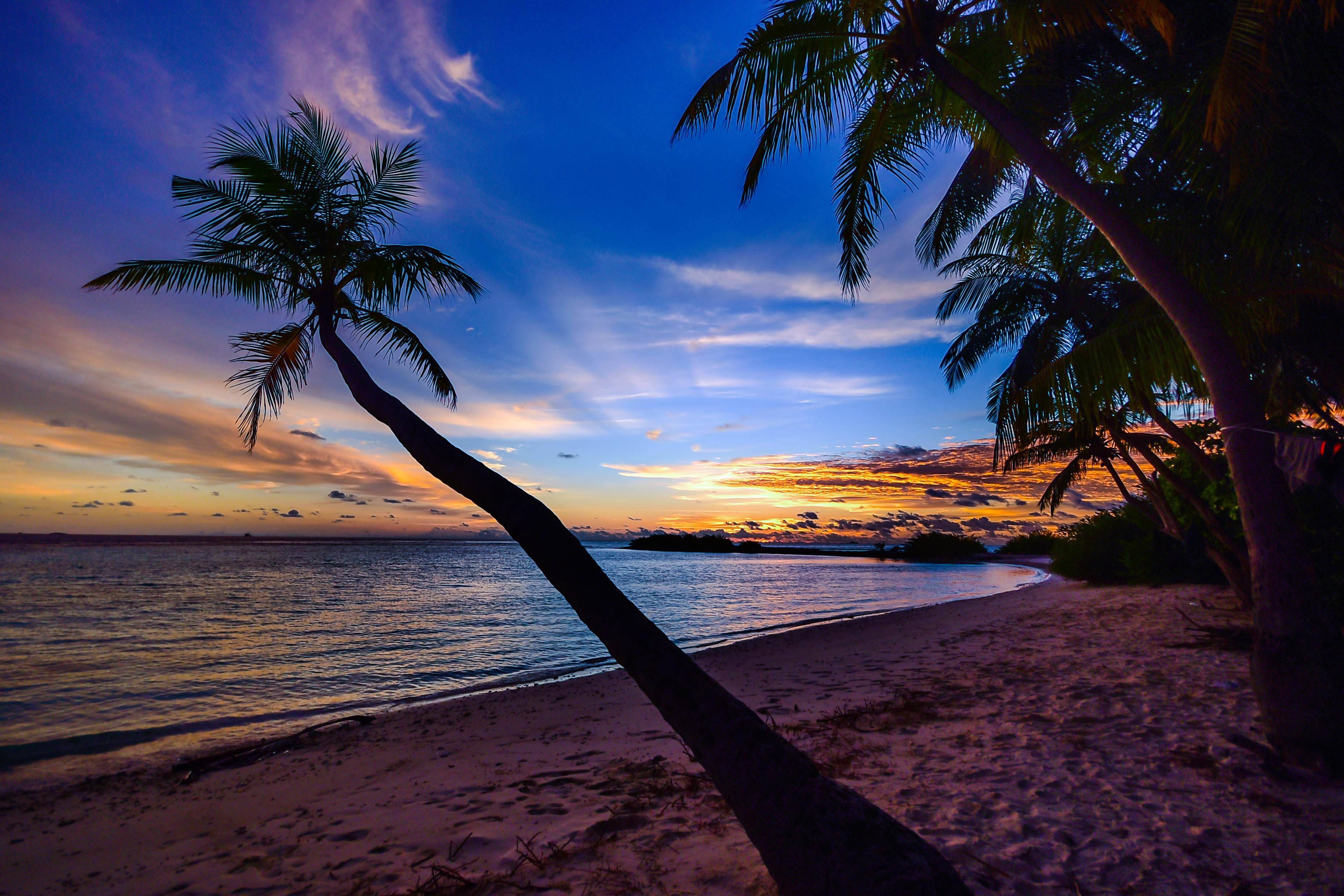 3712x2475 Beach Sunset Wallpaper for Laptop .