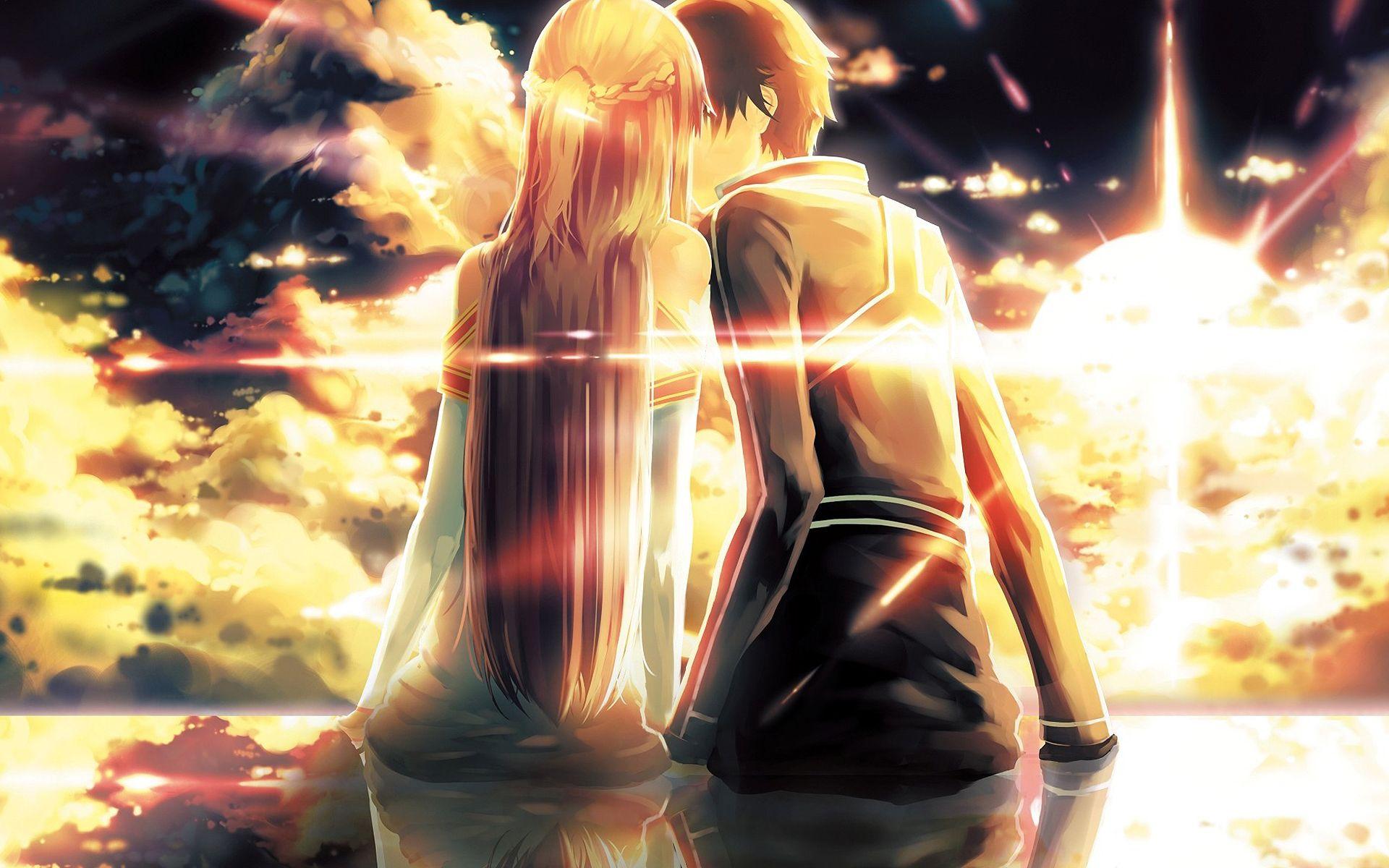 Anime Couple Romantic Wallpaper gambar ke 10