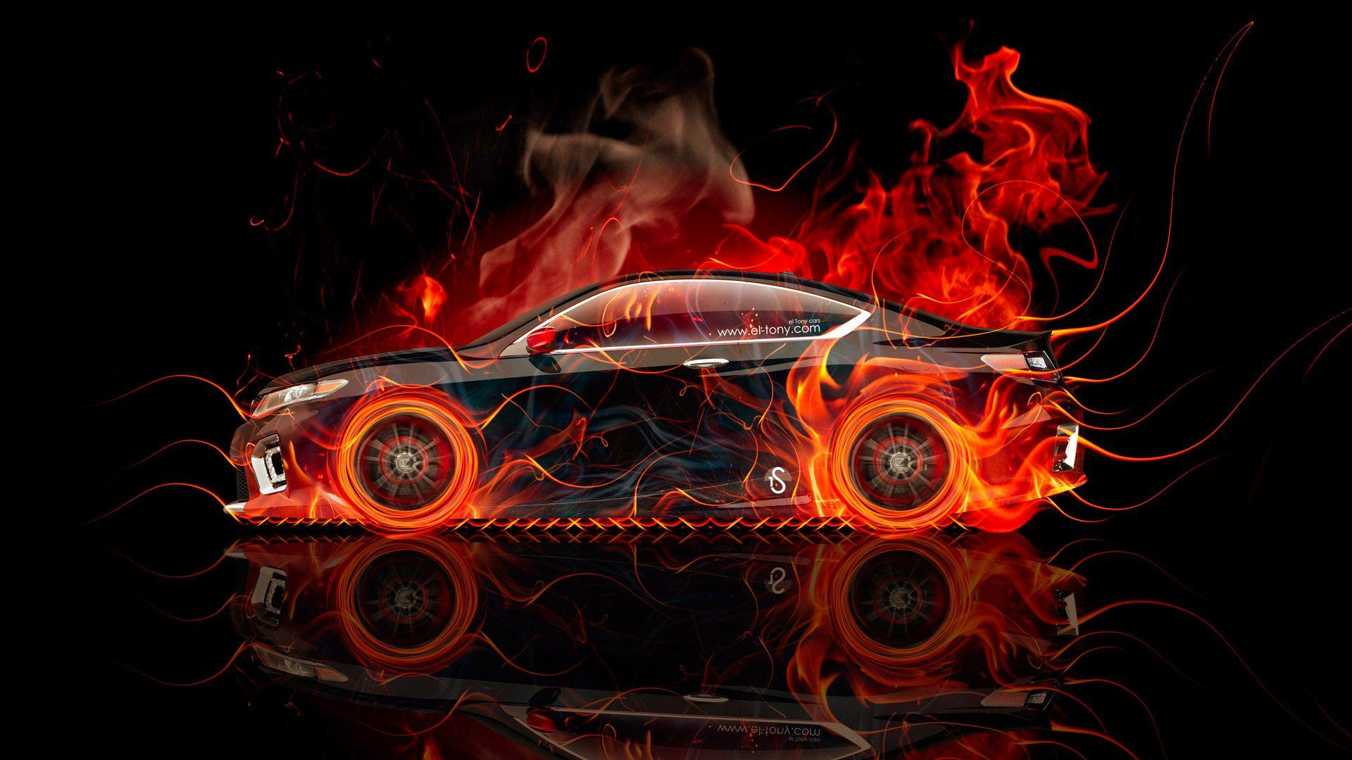 1920x1080 Honda Accord Coupe Side Fire Abstract Car 2014 el Tony