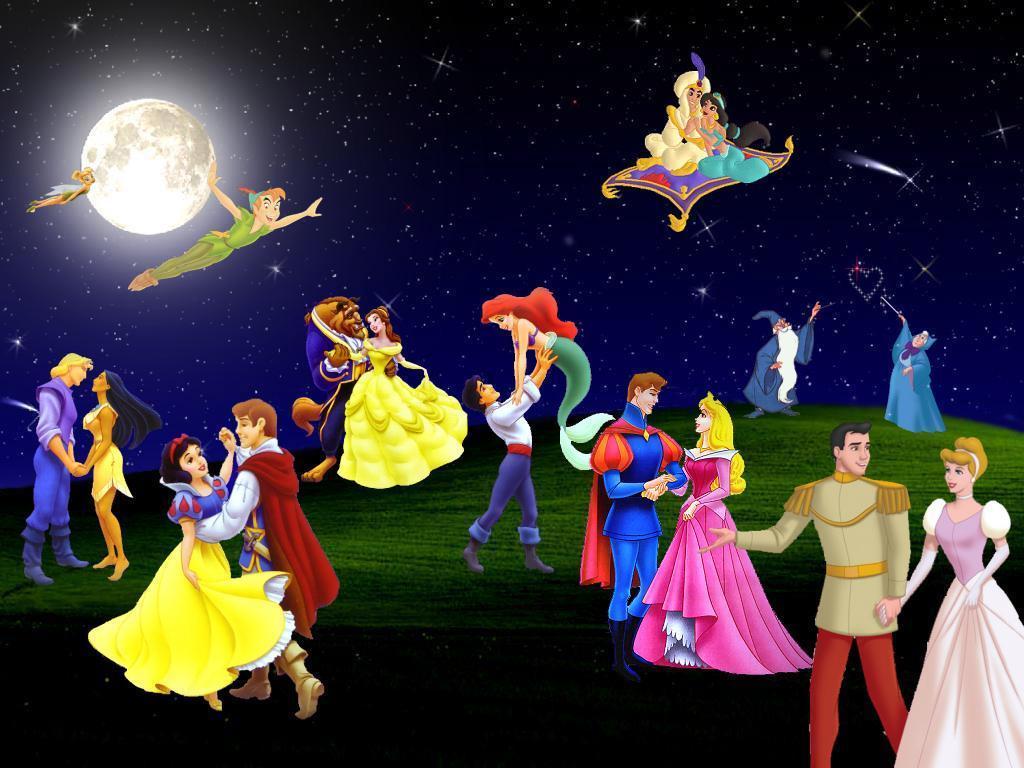 1024x768 Free Disney Valentine Wallpaper