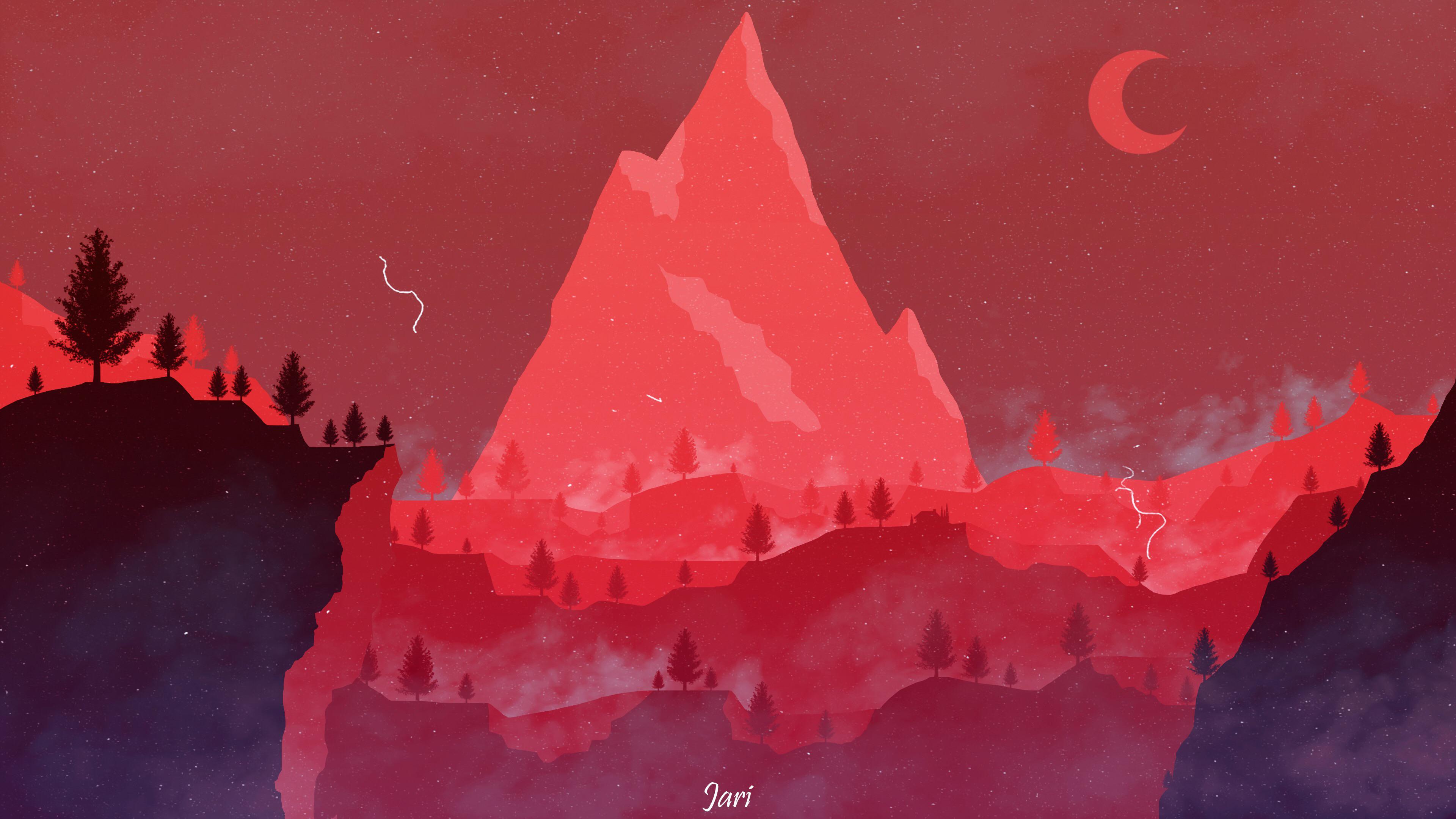3840x2160 Red 4K wallpaper