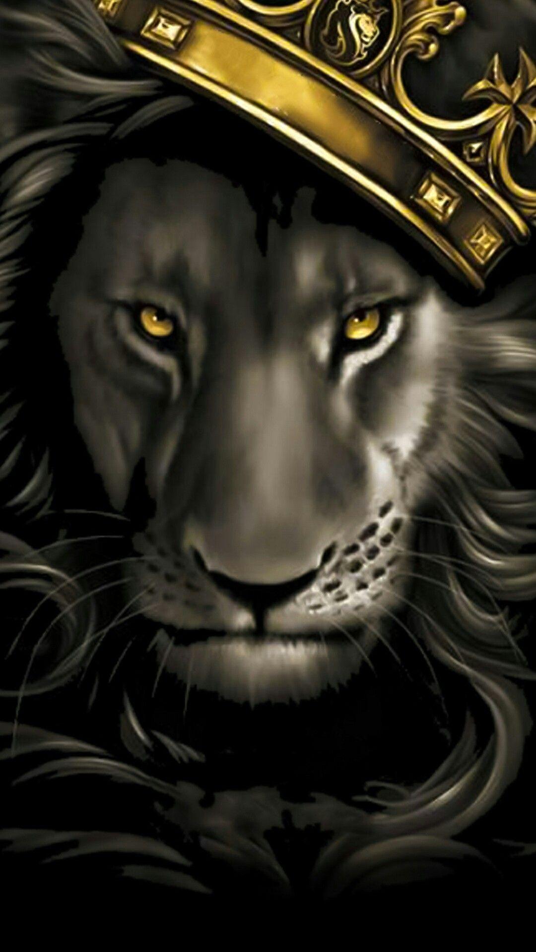 1080x1920 Golden Lion Wallpaper