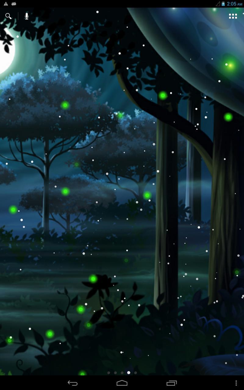 800x1280 Firefly Forest HD Live Wallpaper Free for Android