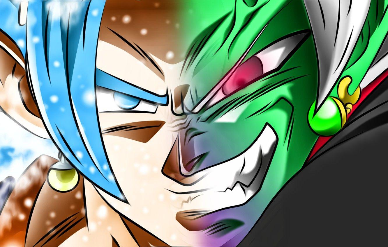 1332x850 Photo Wallpaper Goku, Vegeta, Super Saiyan Blue, Dragon And Fused Zamasu
