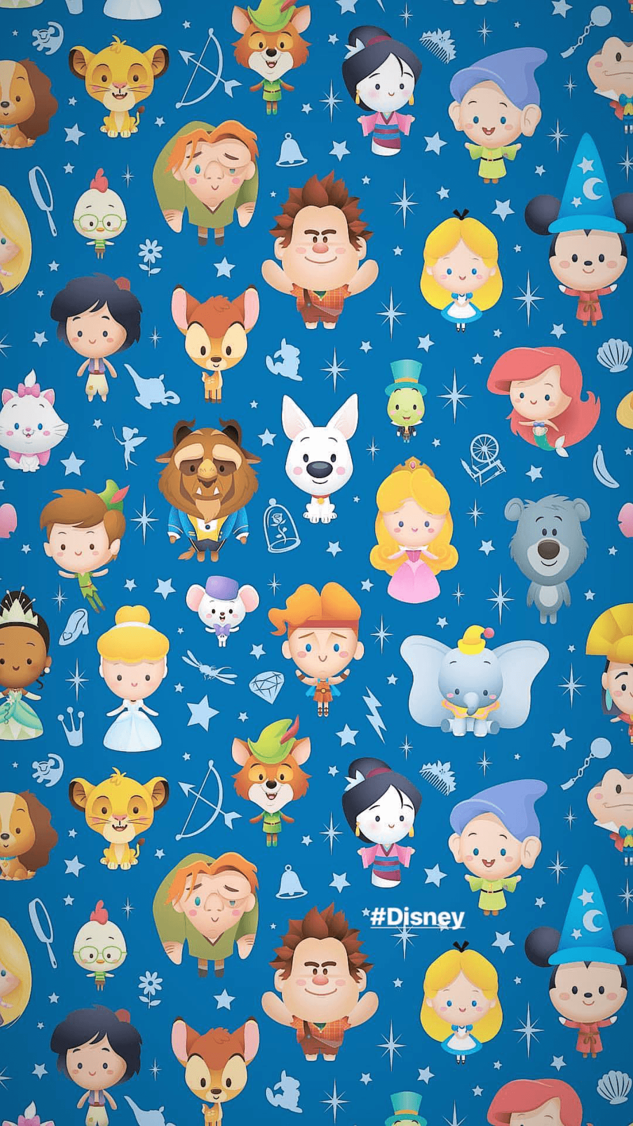 1242x2208 Disneyland Characters Wallpaper
