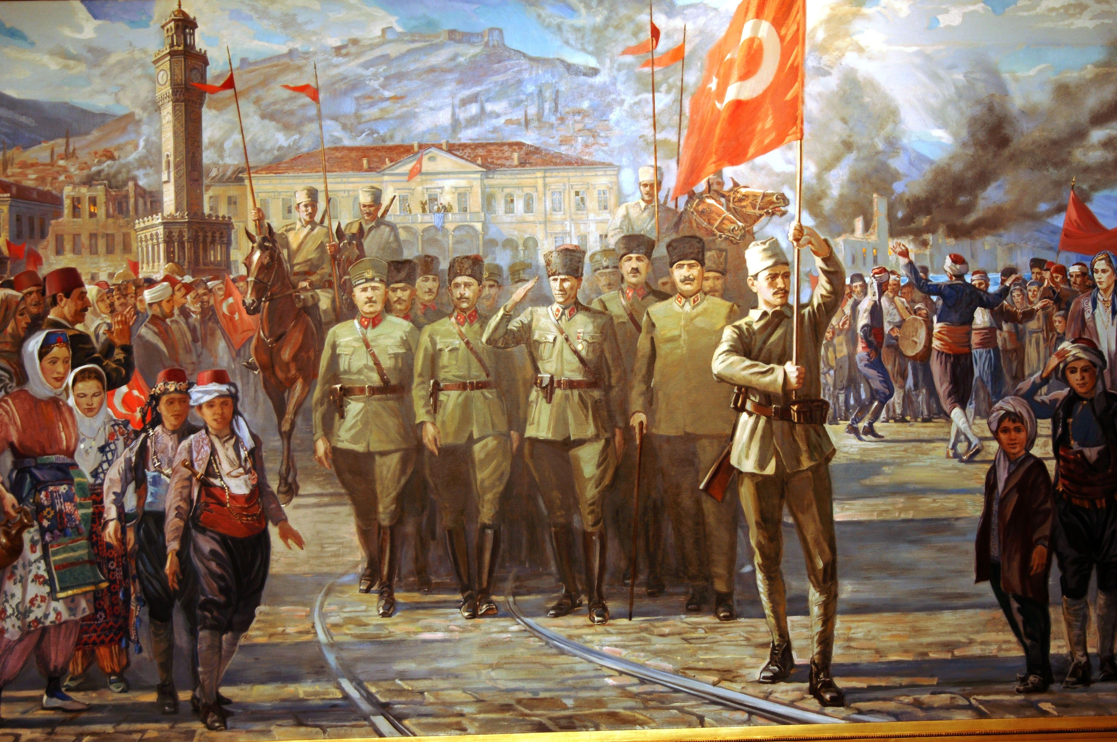 4288x2848 soldiers, artwork, Turkey, army, Ata, Ataturk, Turk, Turkish flag