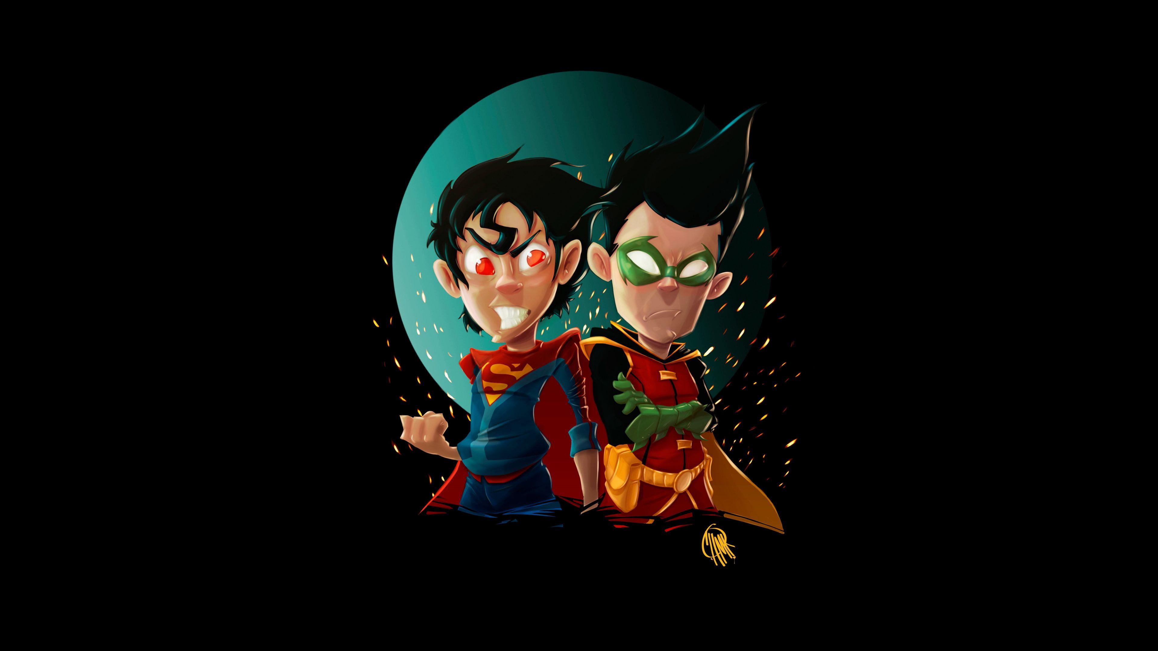 3840x2160 Download Robin and superboy, teen titans, art wallpaper, 3840x 4K UHD 16: Widescreen