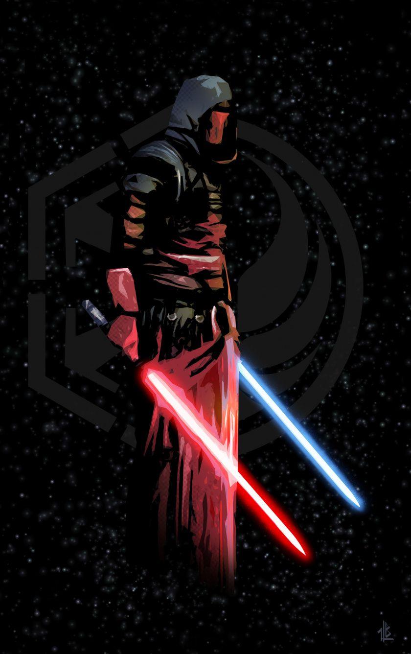 840x1336 Download Darth Revan, lighting bars, star wars, art wallpaper, 840x iPhone iPhone 5S, iPhone 5C, iPod Touch