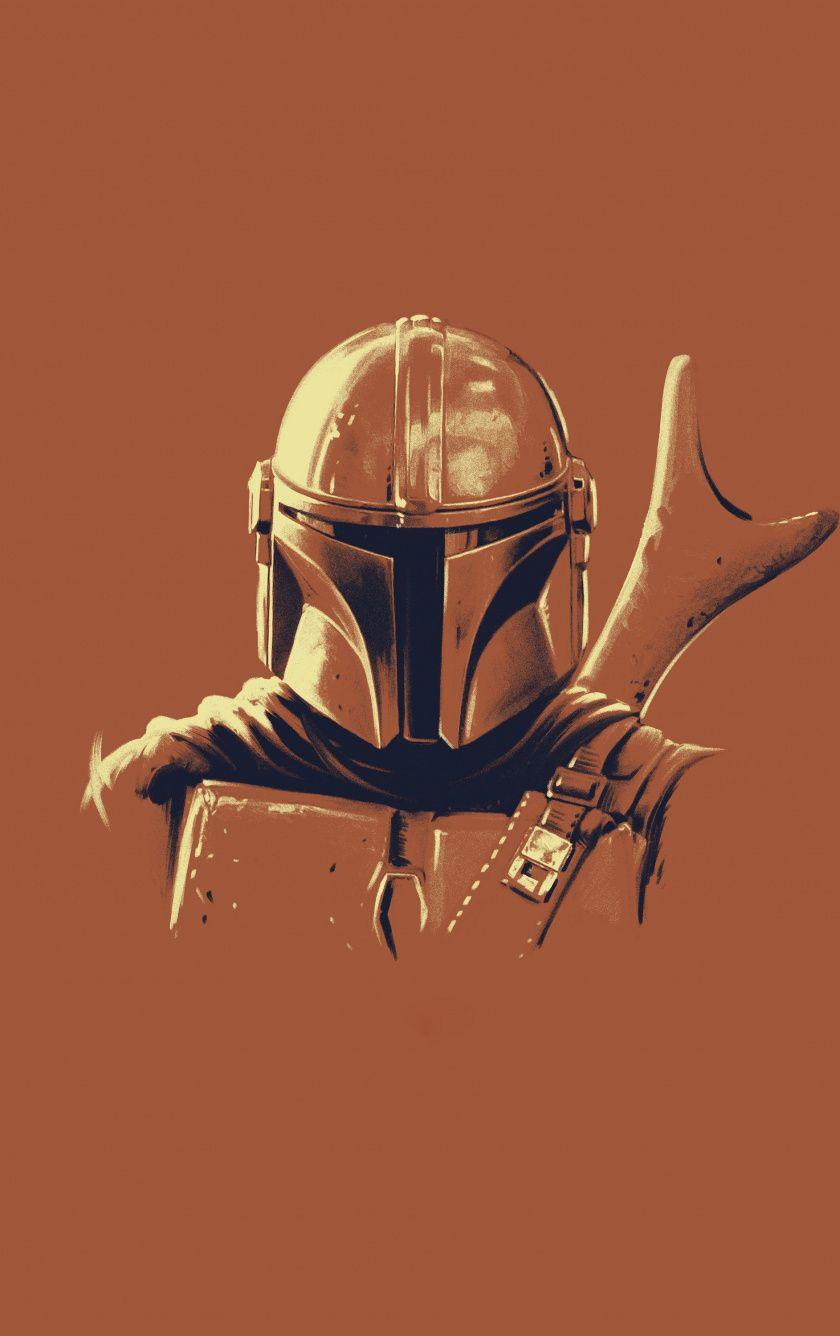 840x1336 Download The Mandalorian, star wars, minimalist wallpaper, 840x iPhone iPhone 5S, iPhone 5C, iPod Touch