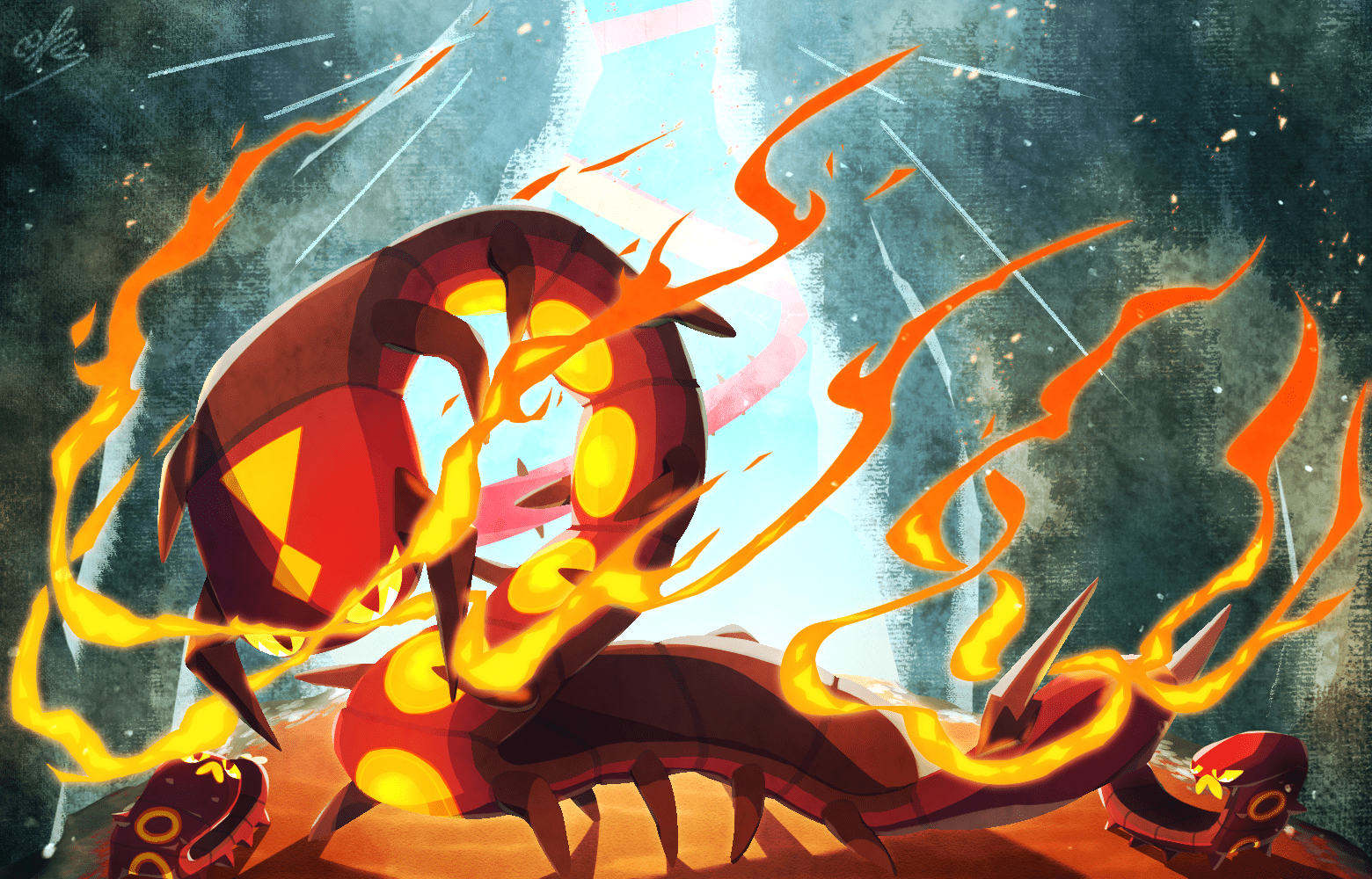 1560x1000 Pokémon Centiskorch Wallpaper
