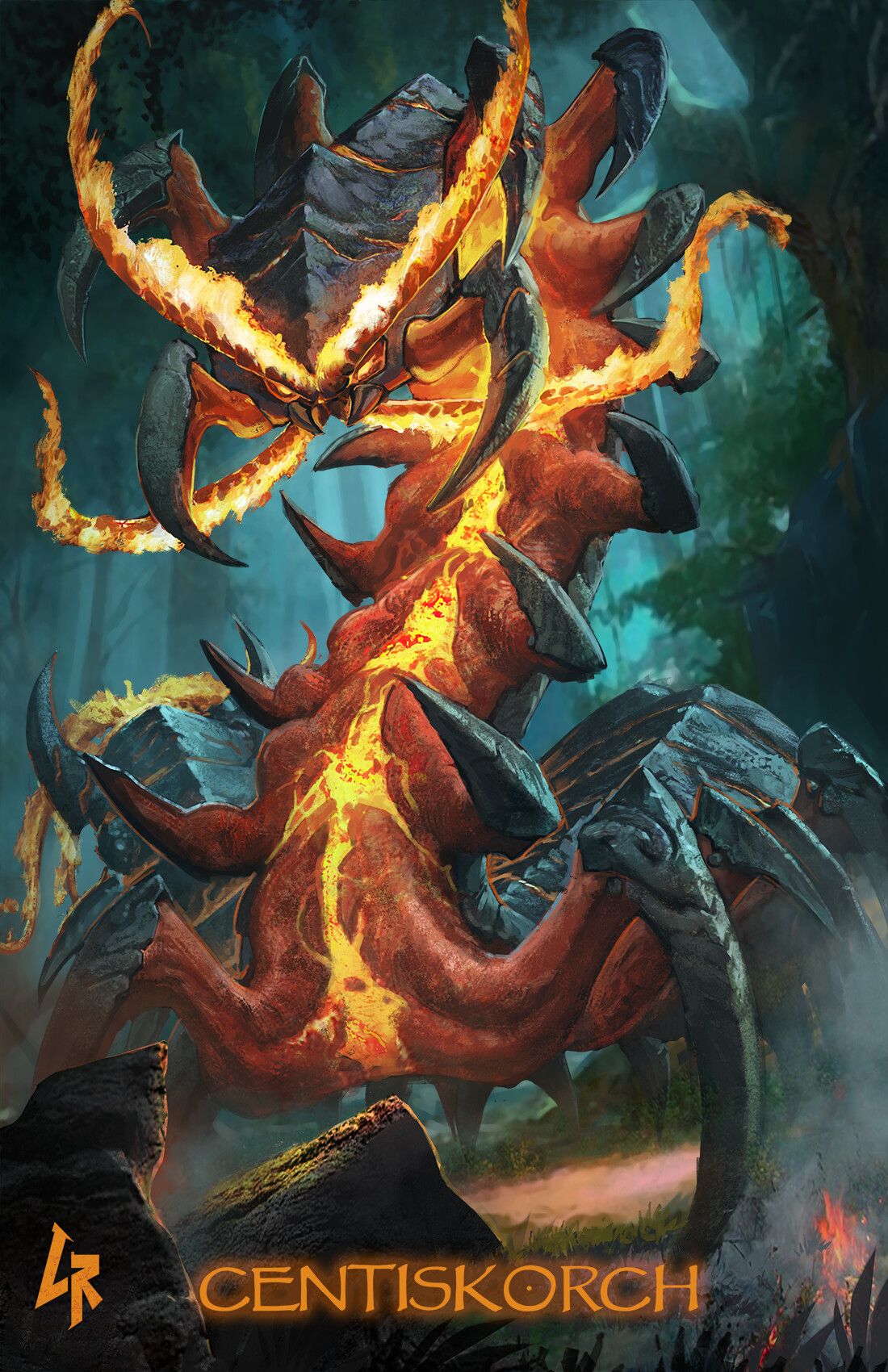 1100x1700 Centiskorch Fanart